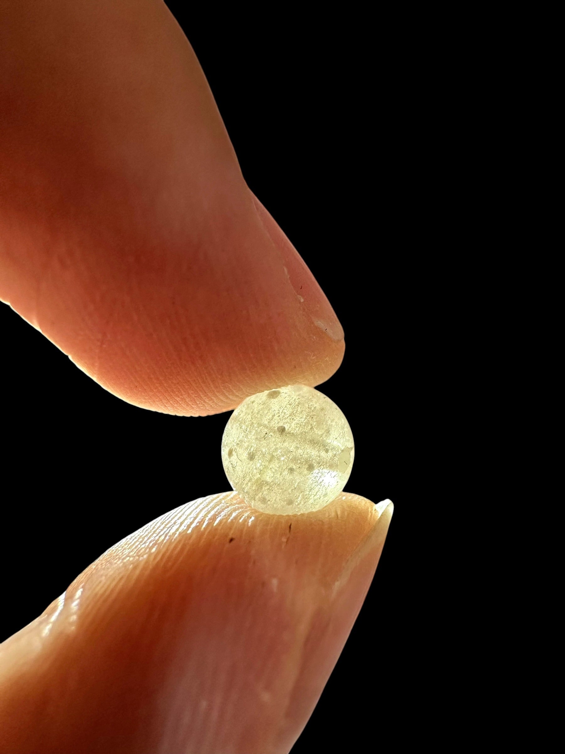 Libyan desert glass bead sphere - LSK04