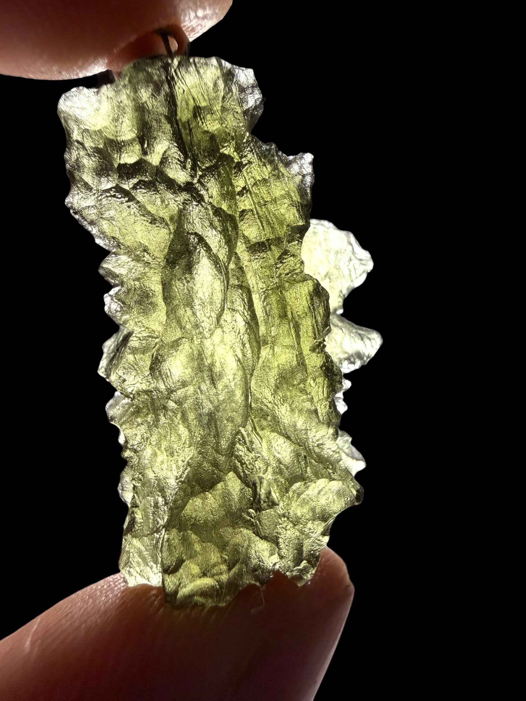 Silver moldavite pendant 4,9g - SP/V1003