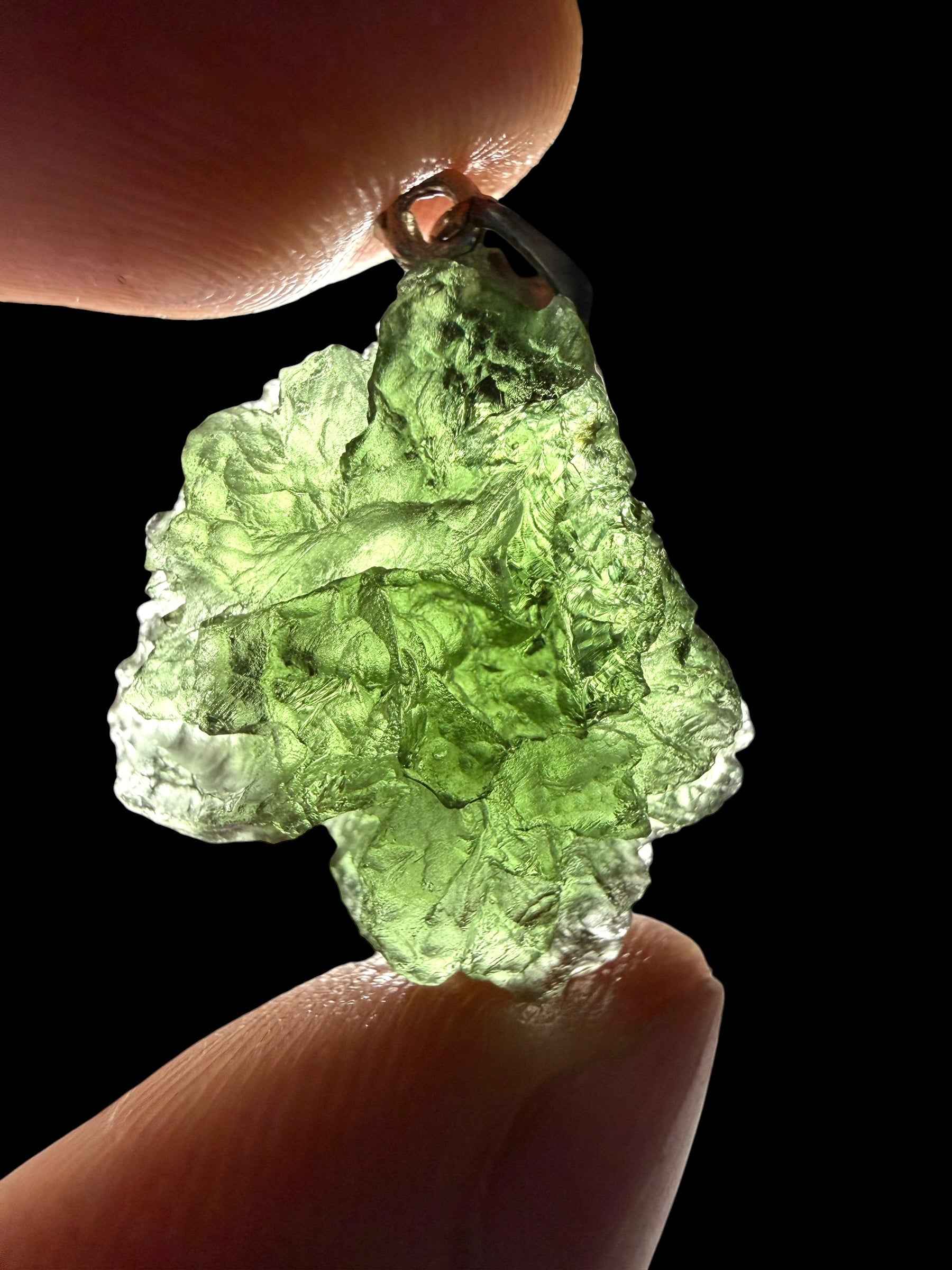 Silver moldavite pendant 5,4g - SP/V1004