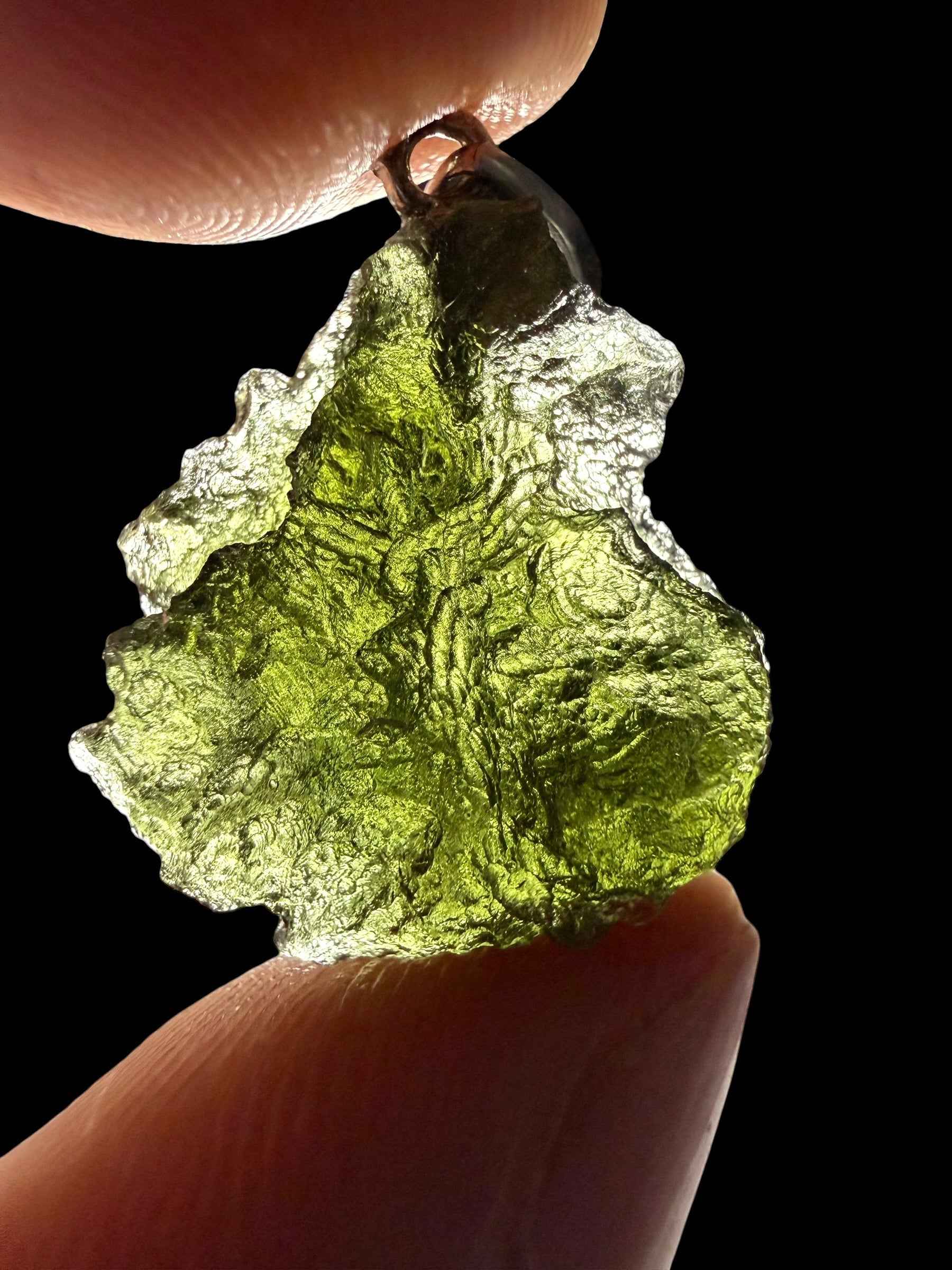 Silver moldavite pendant 3,9g - SP/V1005
