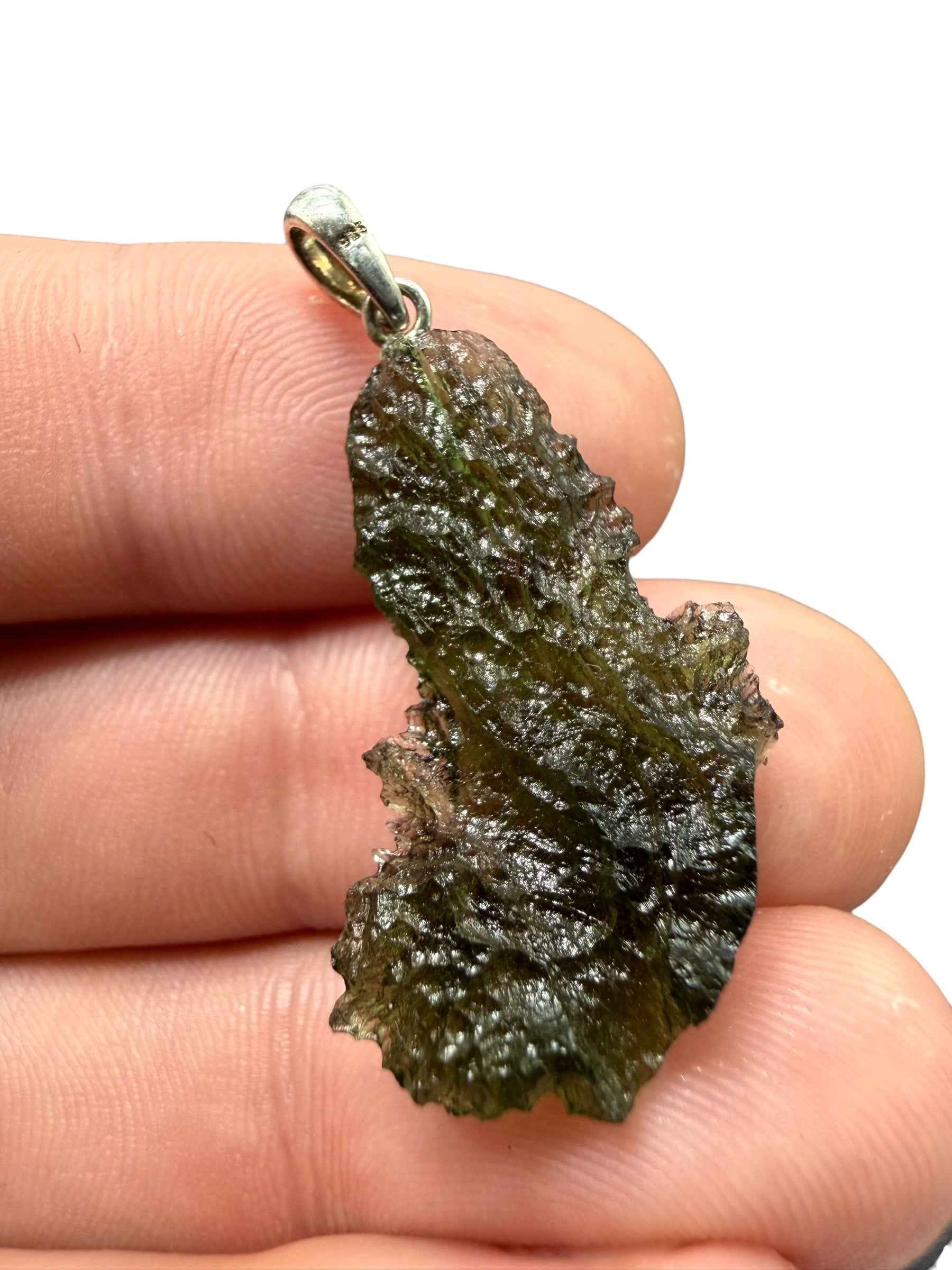 Silver moldavite pendant 2,7g - SP/V1007