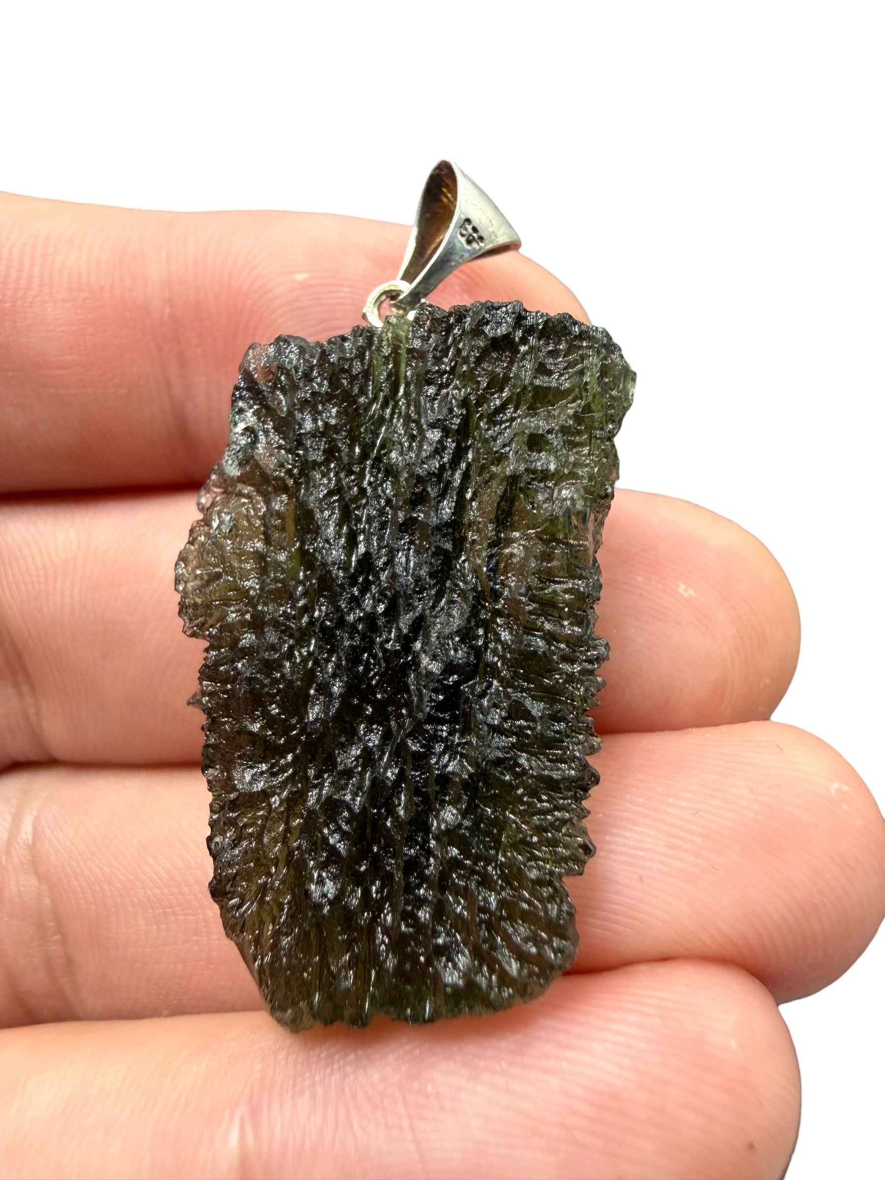 Silver moldavite pendant 9,15g - SP/V1008