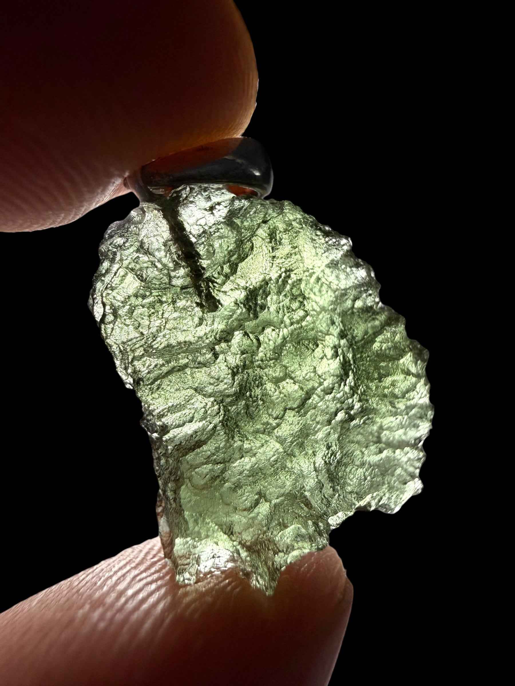 Silver moldavite pendant 2,2g - SP/V1009