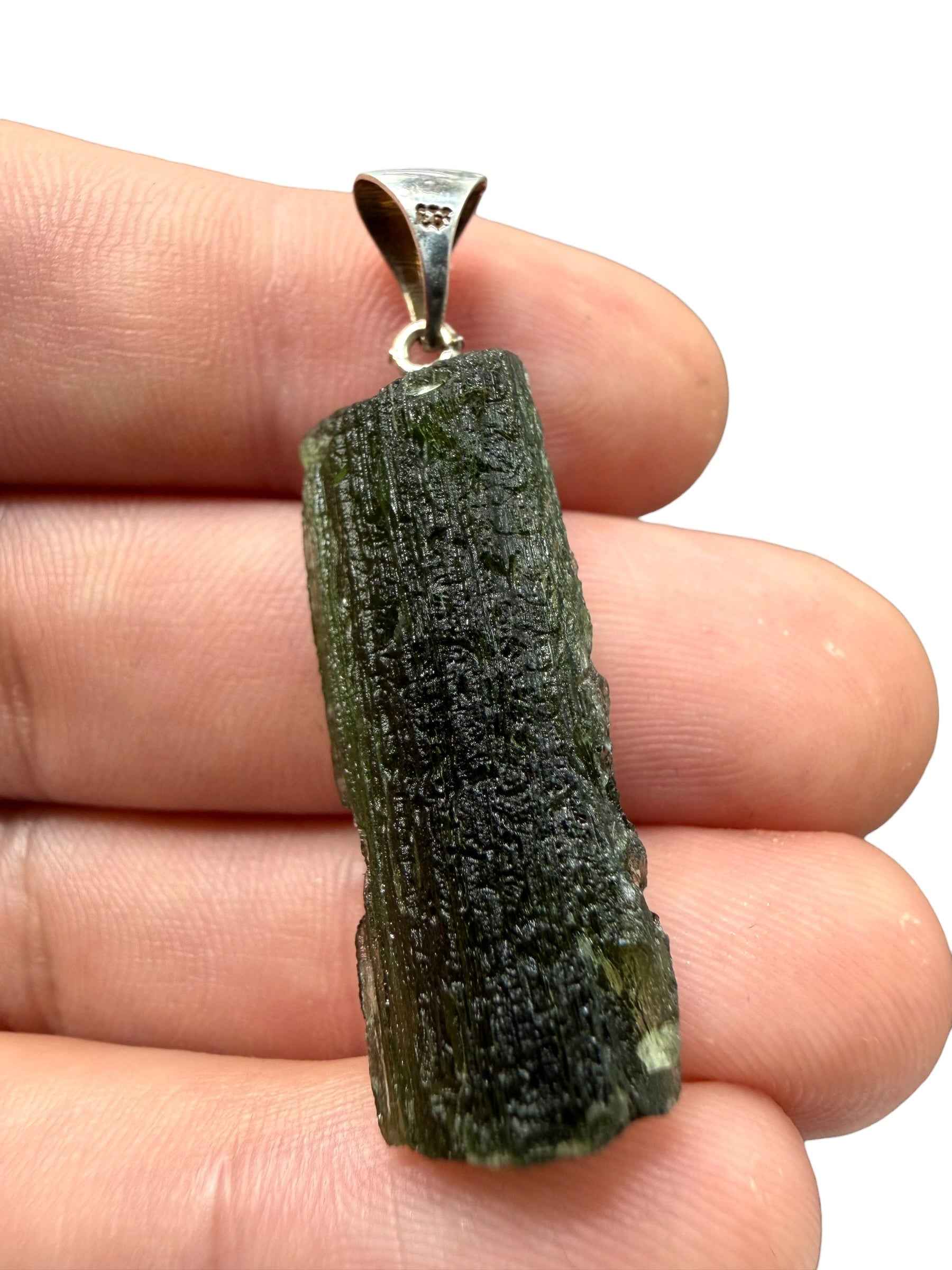 Silver moldavite pendant 6,1g - SP/V1010