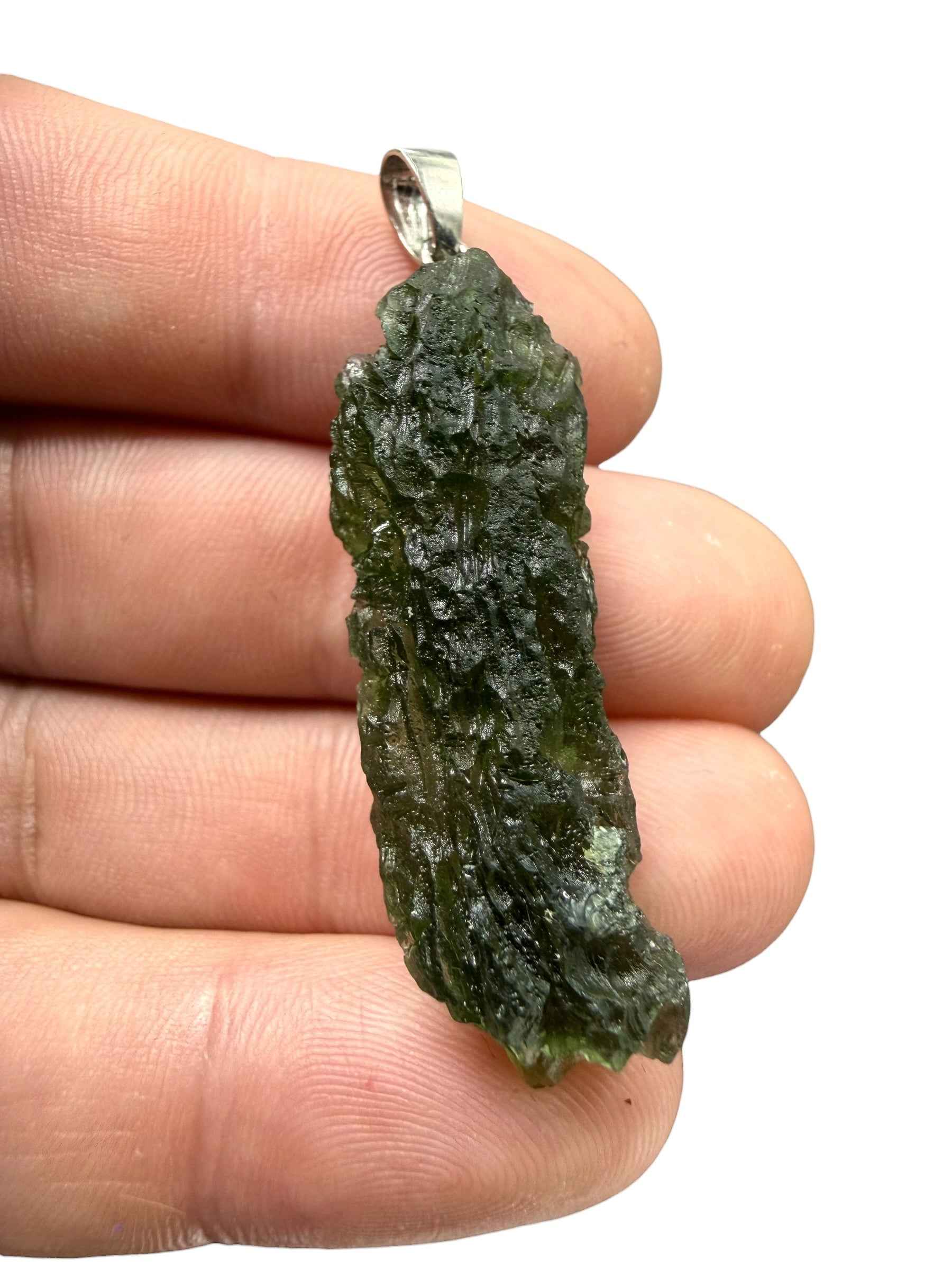 Silver moldavite pendant 6,9g - SP/V1011