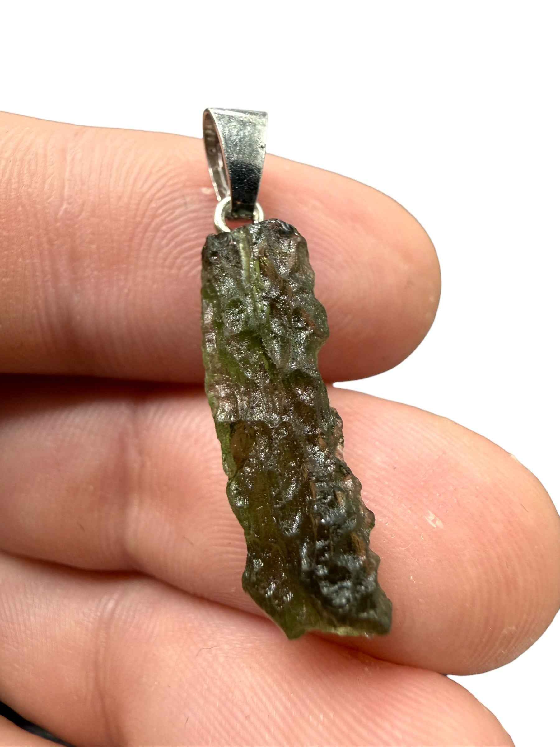 Silver moldavite pendant 1,25g - SP/V1012