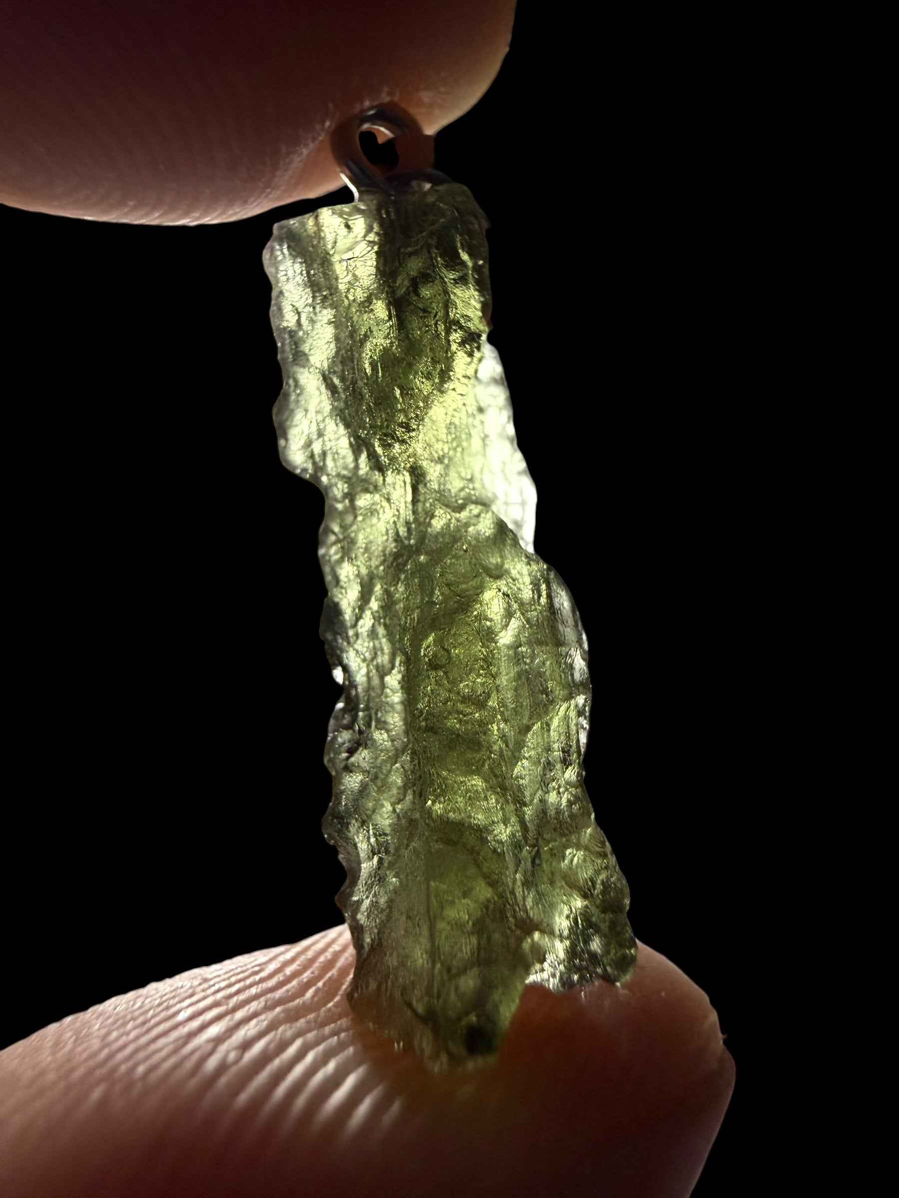 Silver moldavite pendant 1,25g - SP/V1012