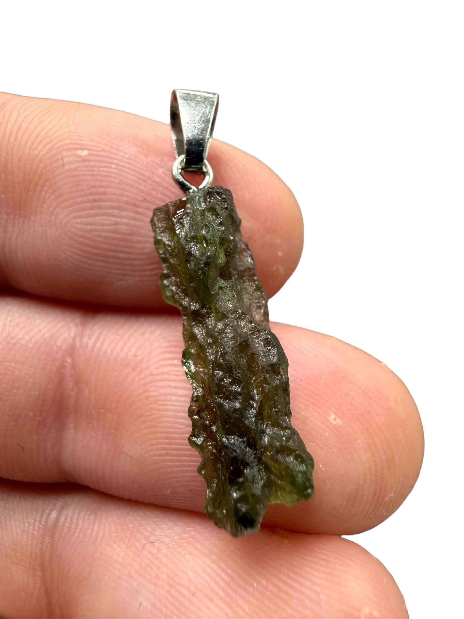 Silver moldavite pendant 1,25g