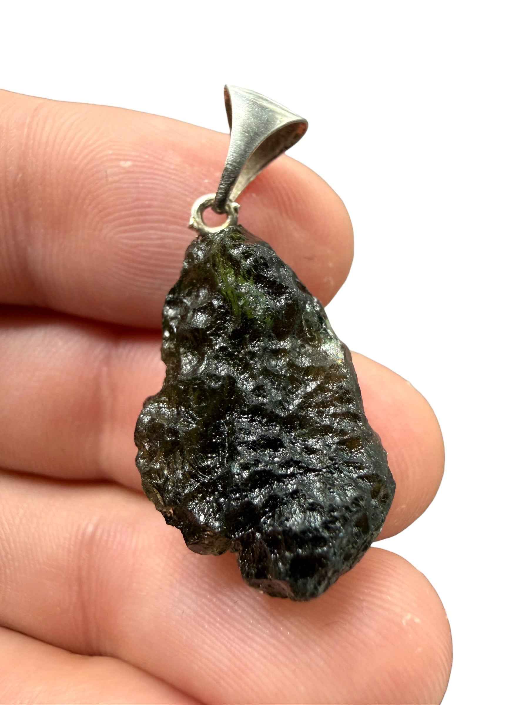 Silver moldavite pendant 4,2g - SP/V1013