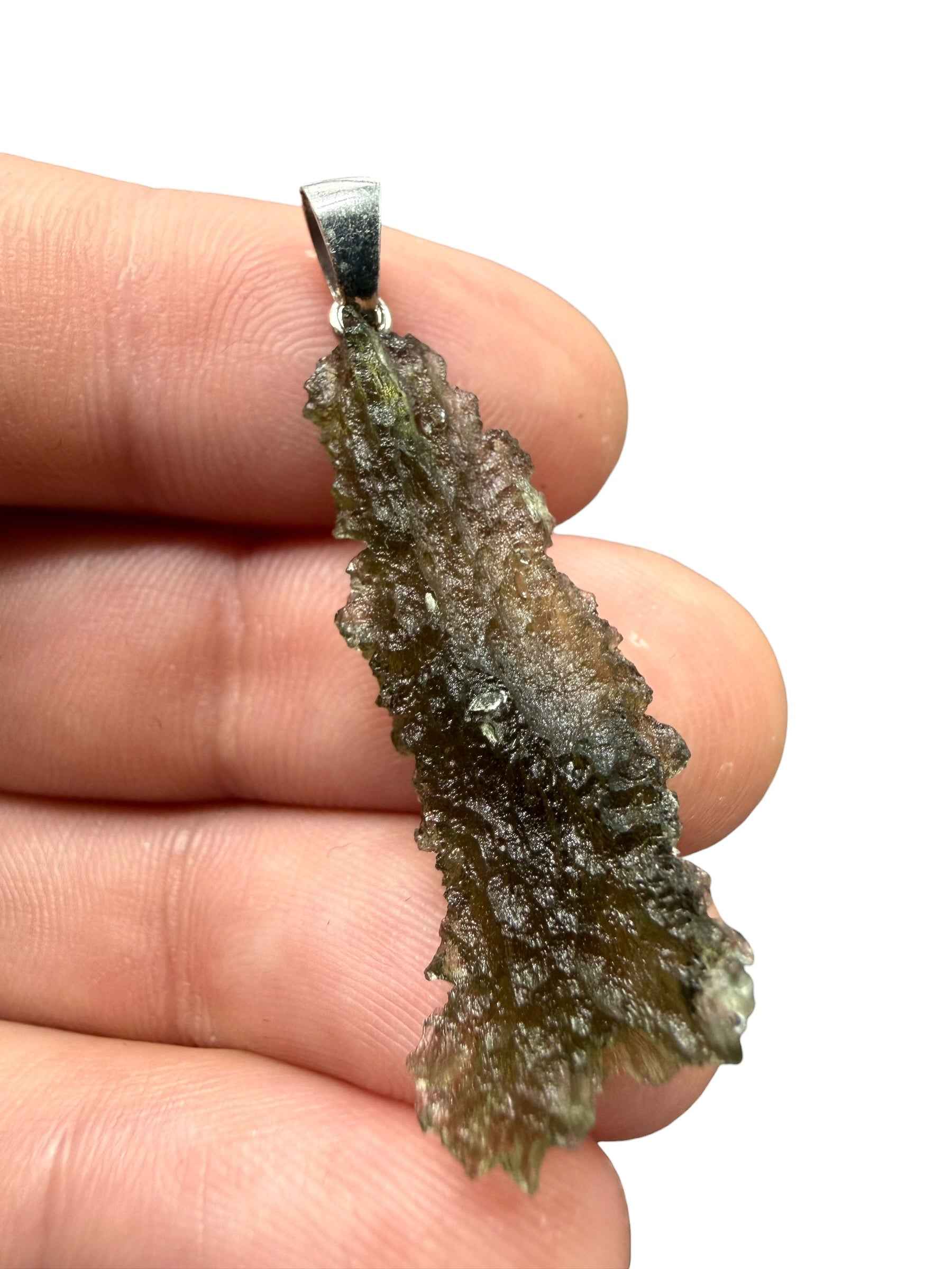 Ciondolo di moldavite in argento 2,15g - SP/V1015