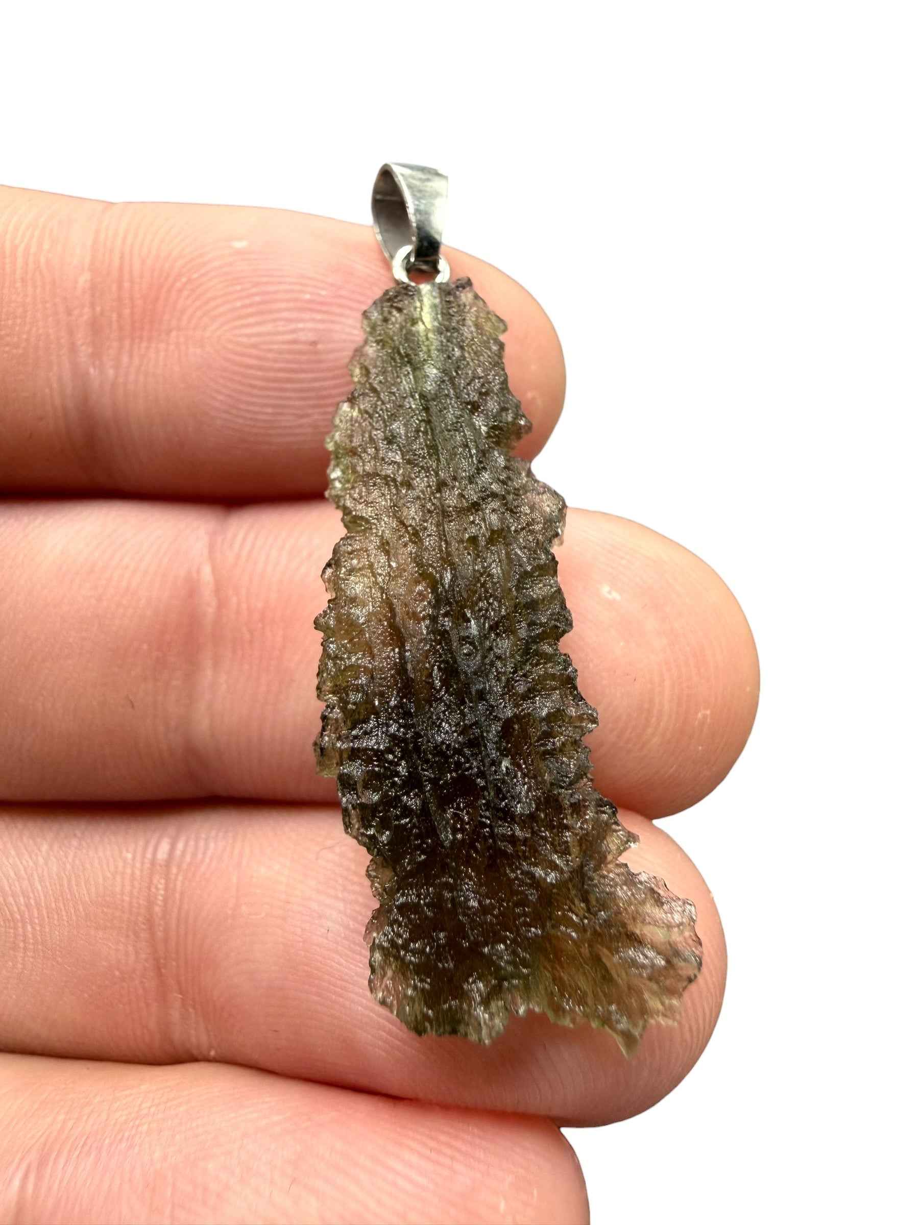 Ciondolo di moldavite in argento 2,15g - SP/V1015