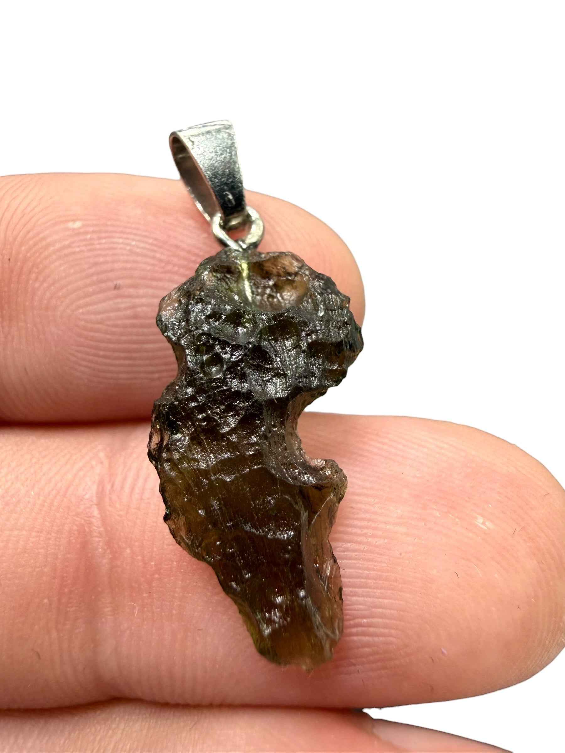 Silver moldavite pendant 1,25g