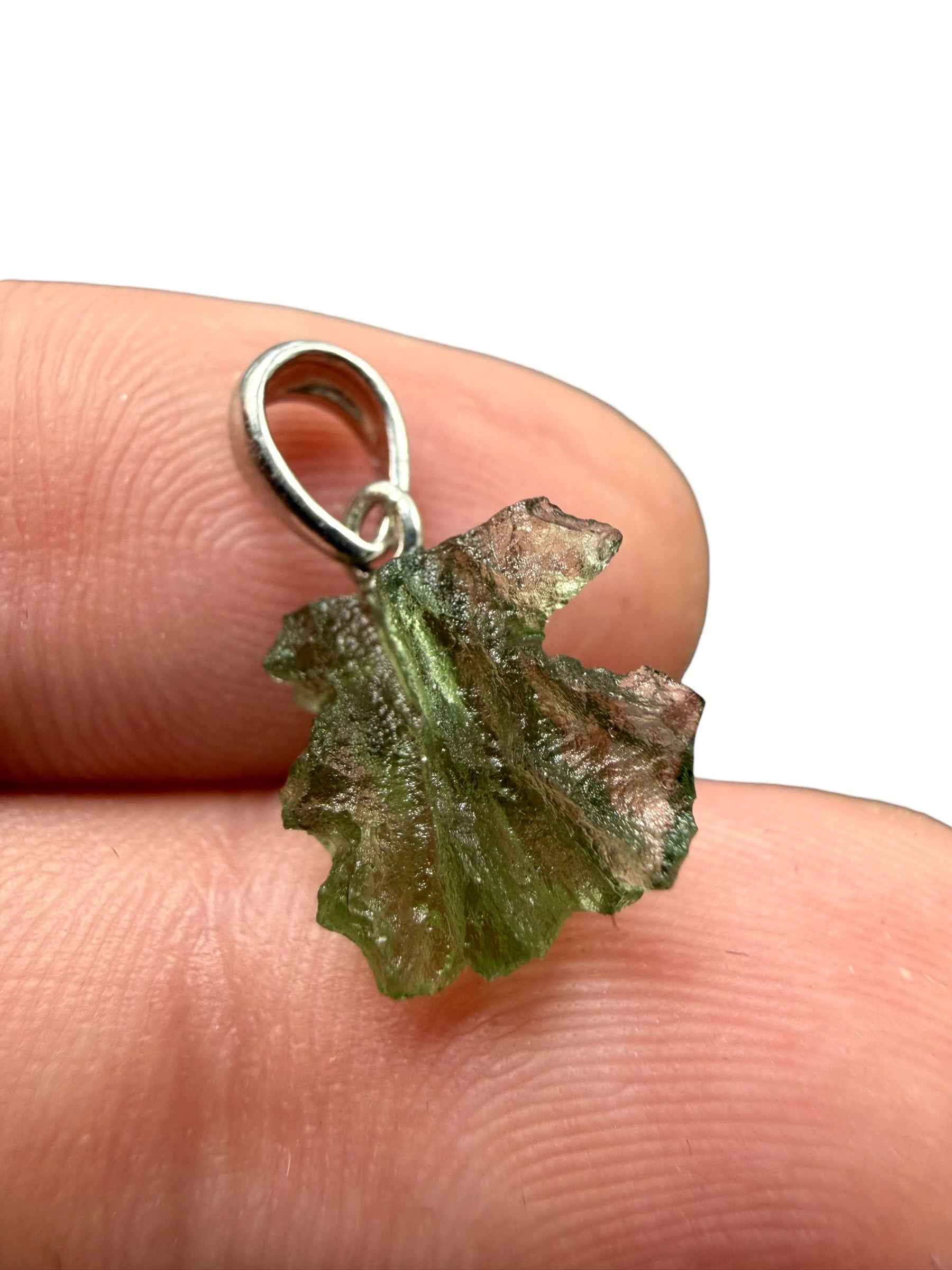 Silver moldavite pendant 0,8g - SP/V1018