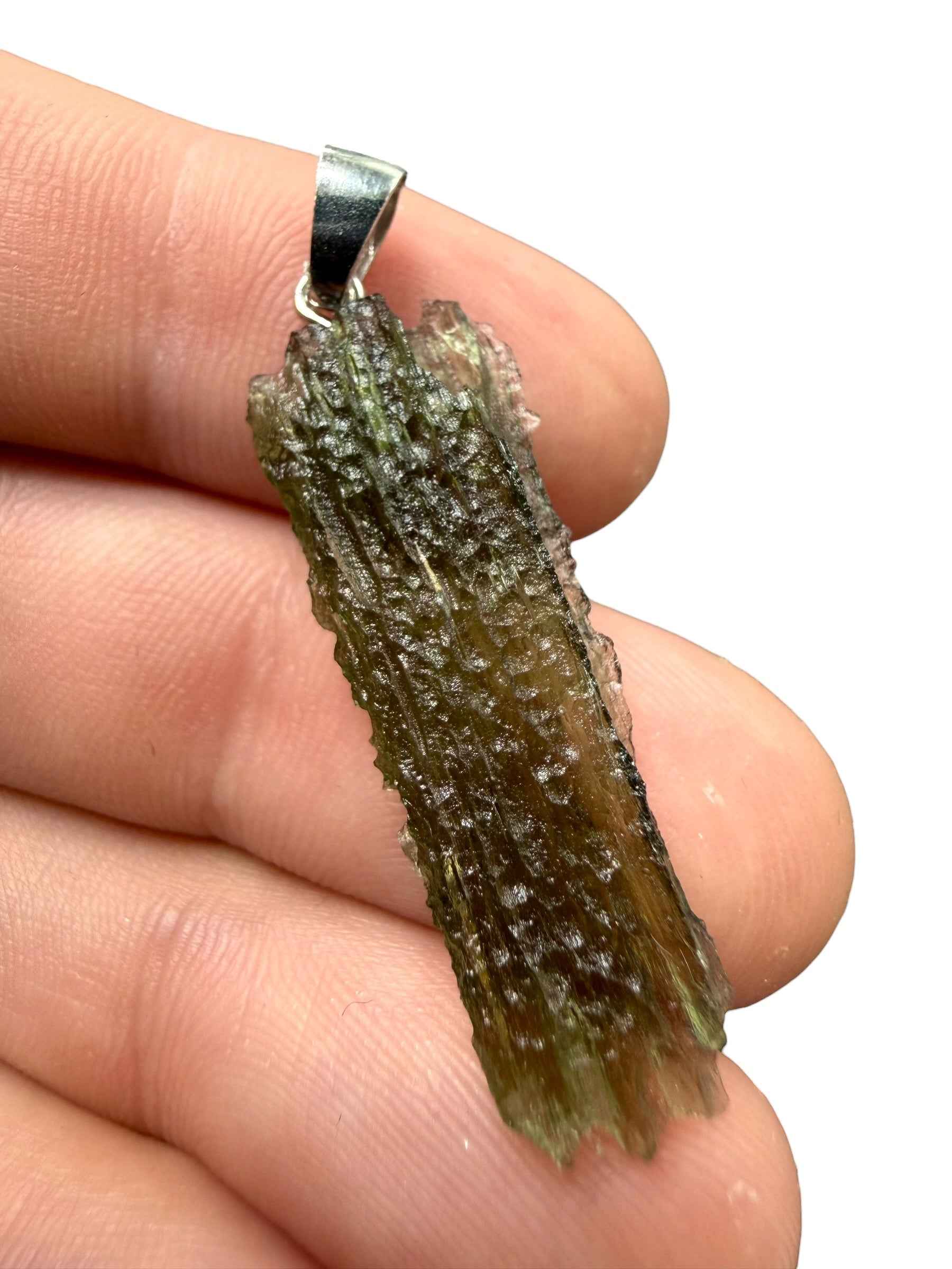 Silver moldavite pendant 2,1g - SP/V1020