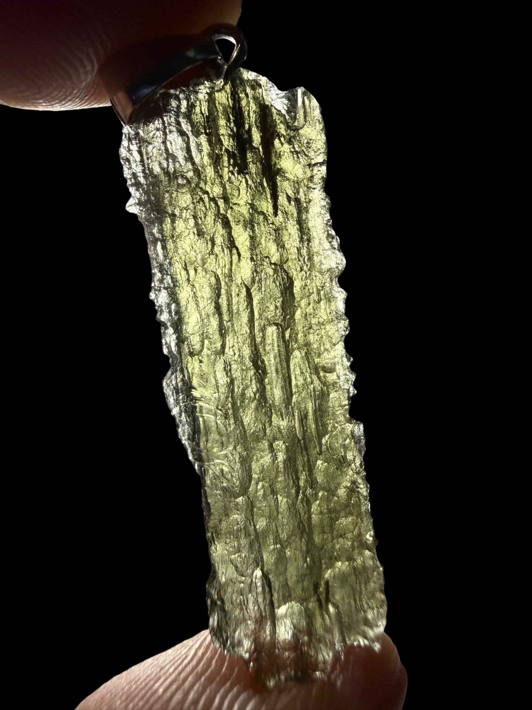 Silver moldavite pendant 2,1g - SP/V1020