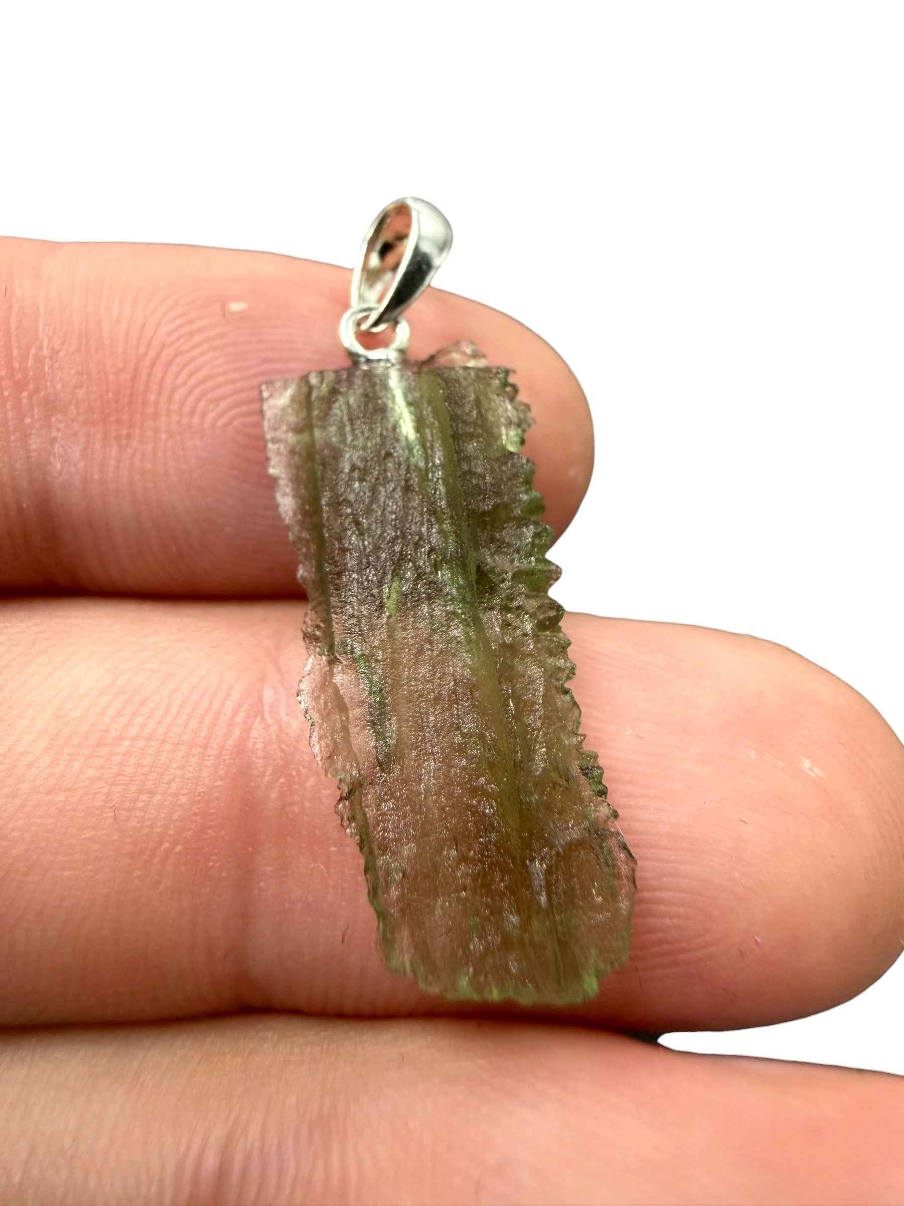 Silver moldavite pendant 1,2g - SP/V1022