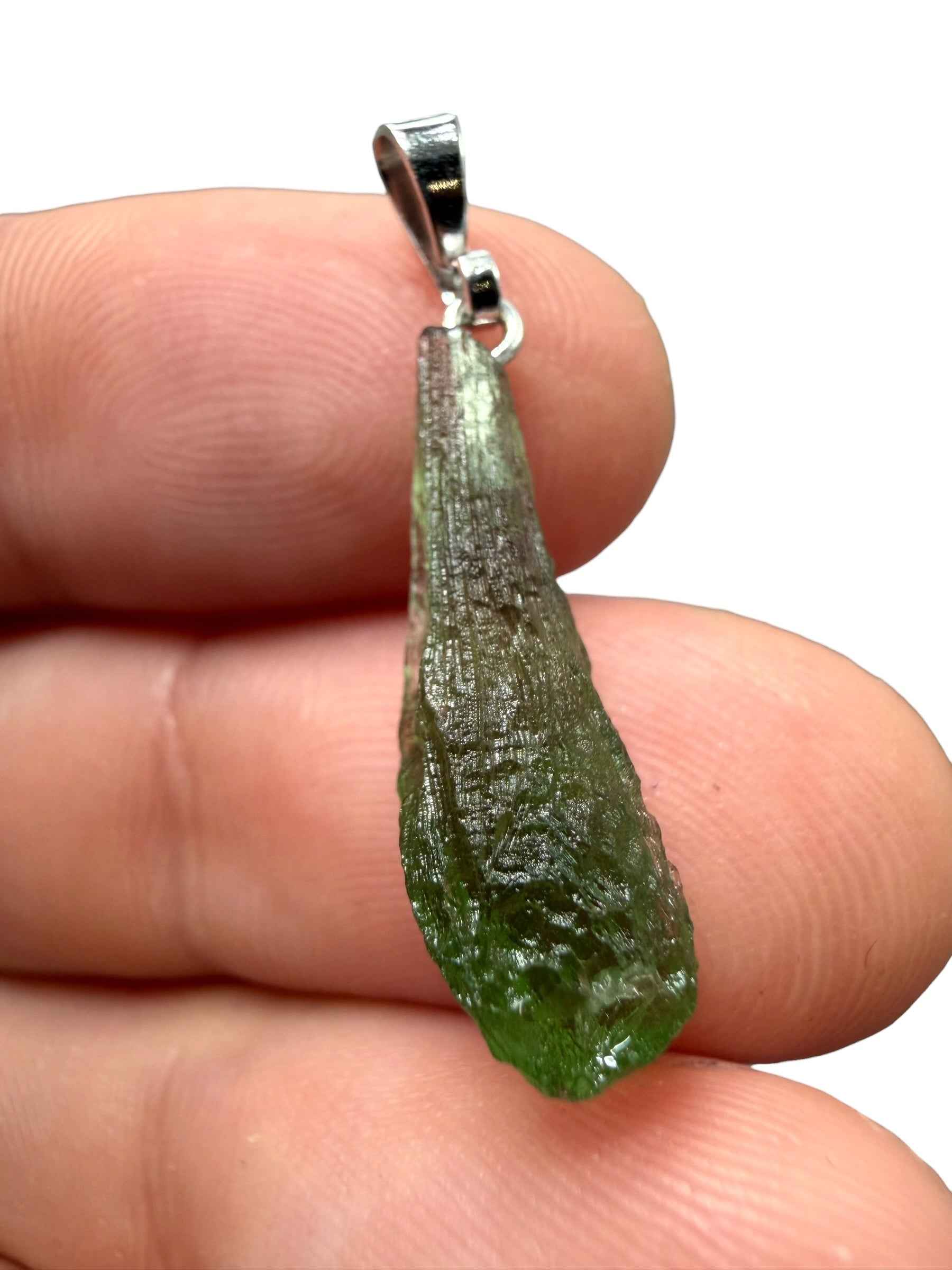 Ciondolo di moldavite 1g - P/V498