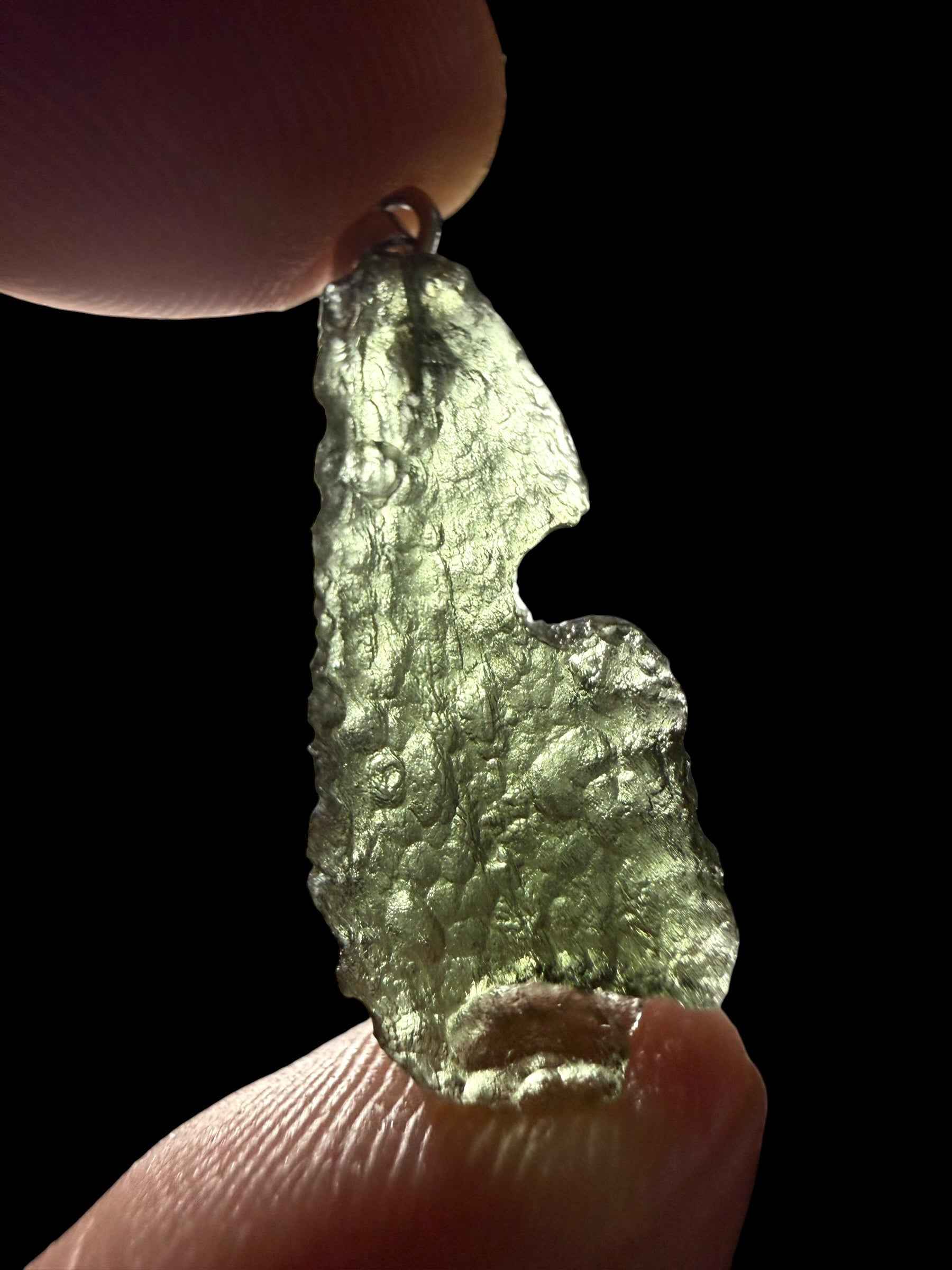 Ciondolo di moldavite 1,2g - P/V508