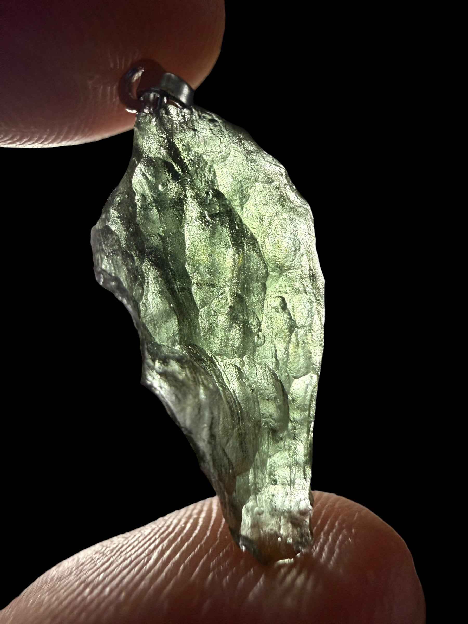 Ciondolo di moldavite 1,25g - P/V512
