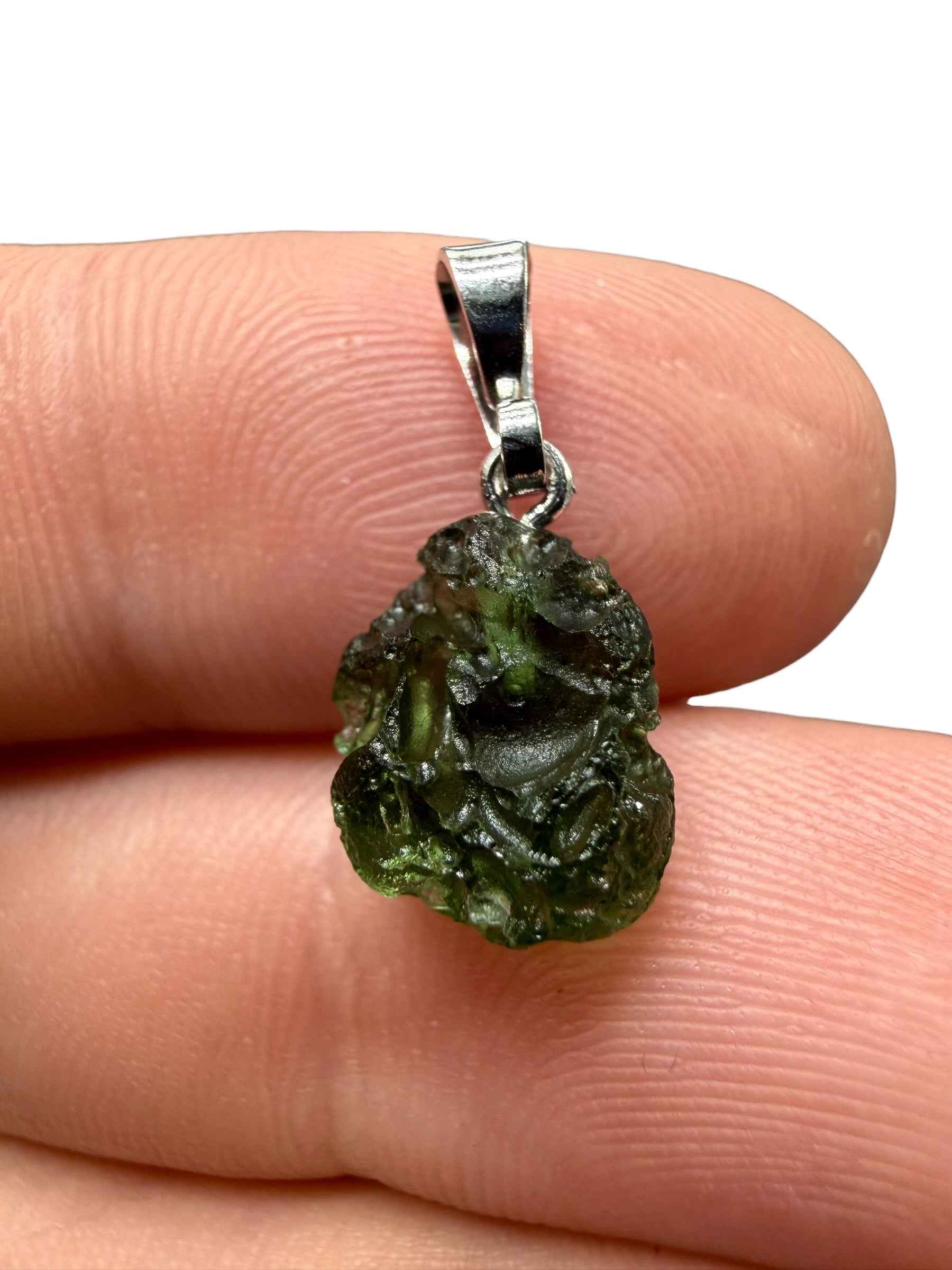 Ciondolo di moldavite 0,85g - P/V516