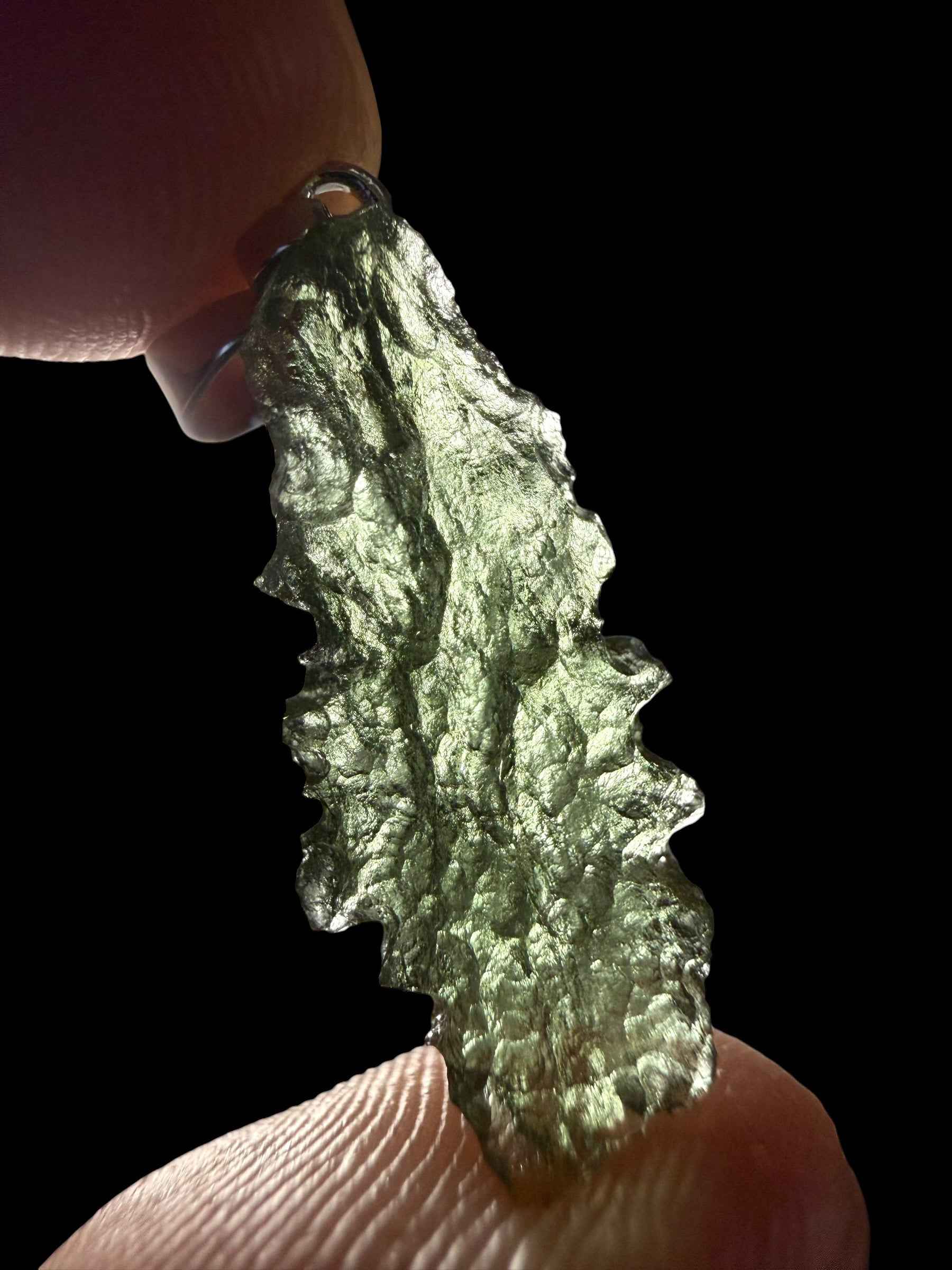 Ciondolo di moldavite 1,1g - P/V518