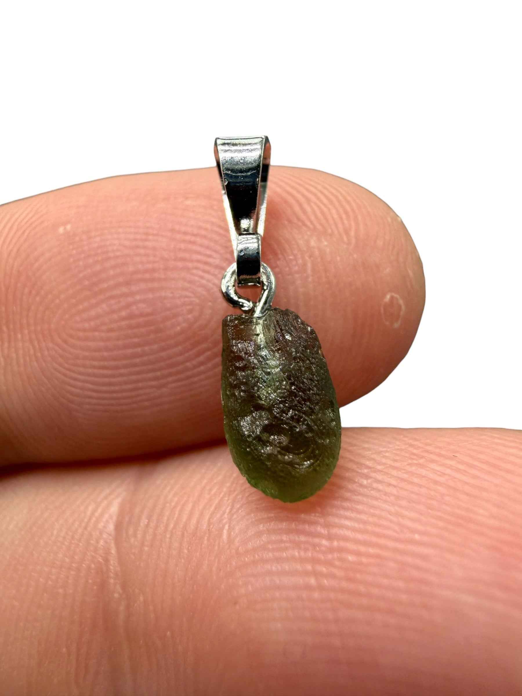 Ciondolo di moldavite 0,35g - P/V519