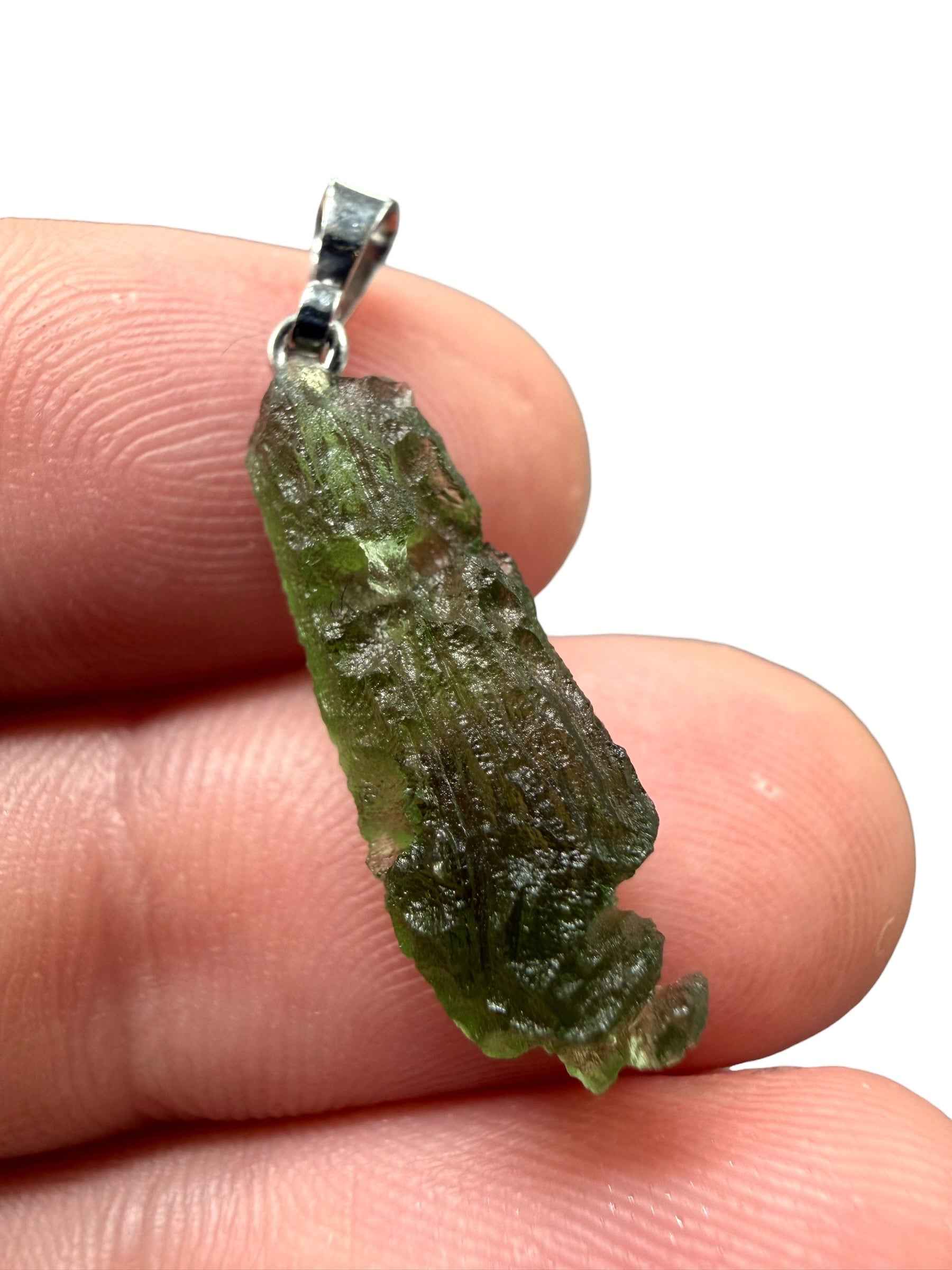 Ciondolo di moldavite 1,3g - P/V526