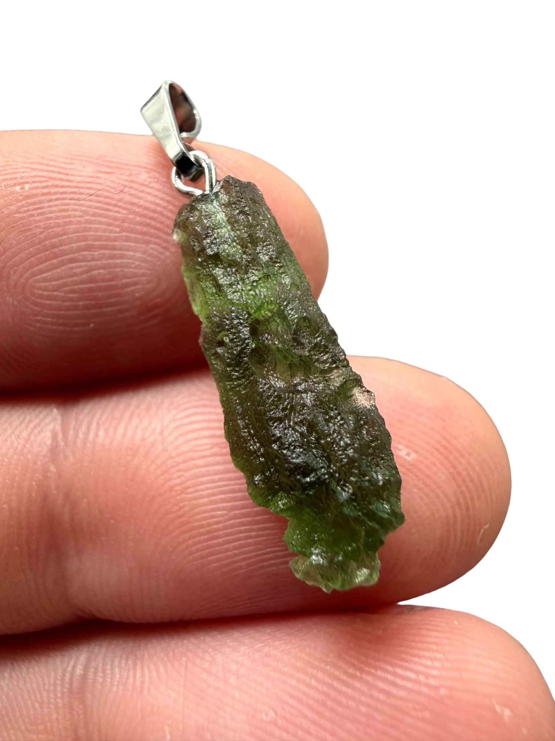 Ciondolo di moldavite 1,3g - P/V526