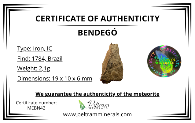 Meteorite Bendegó 2,1g – Brazil - MEBN42
