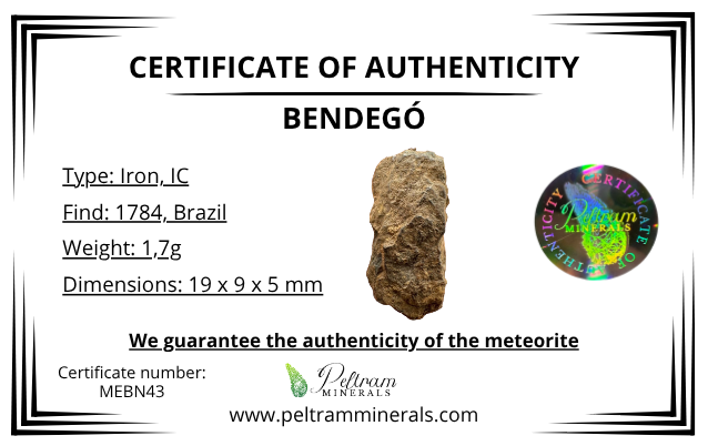 Meteorite Bendegó 1,7g – Brazil - MEBN43