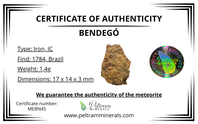 Meteorite Bendegó 1,4g – Brazil - MEBN45