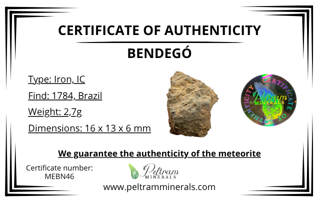 Meteorite Bendegó 2,7g – Brazil - MEBN46