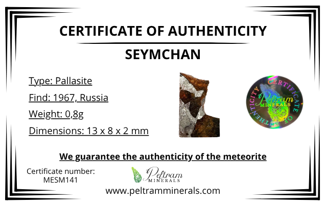 Meteorite Seymchan 0,8g – Magadan, Russia - MESM141