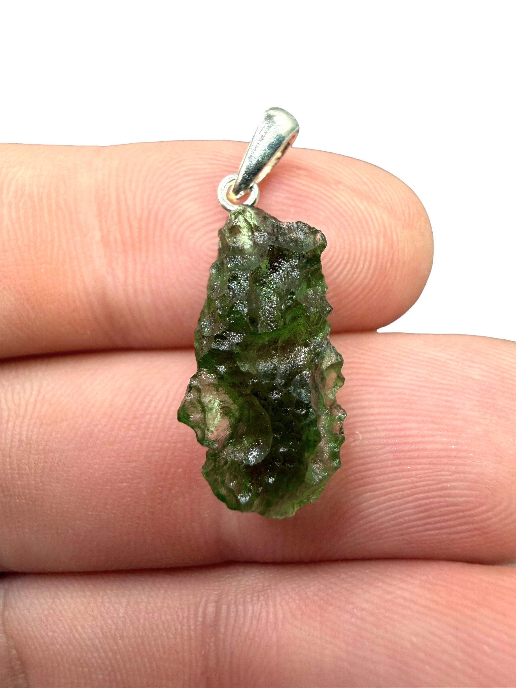 Silver moldavite pendant 1,7g - SP/V1030