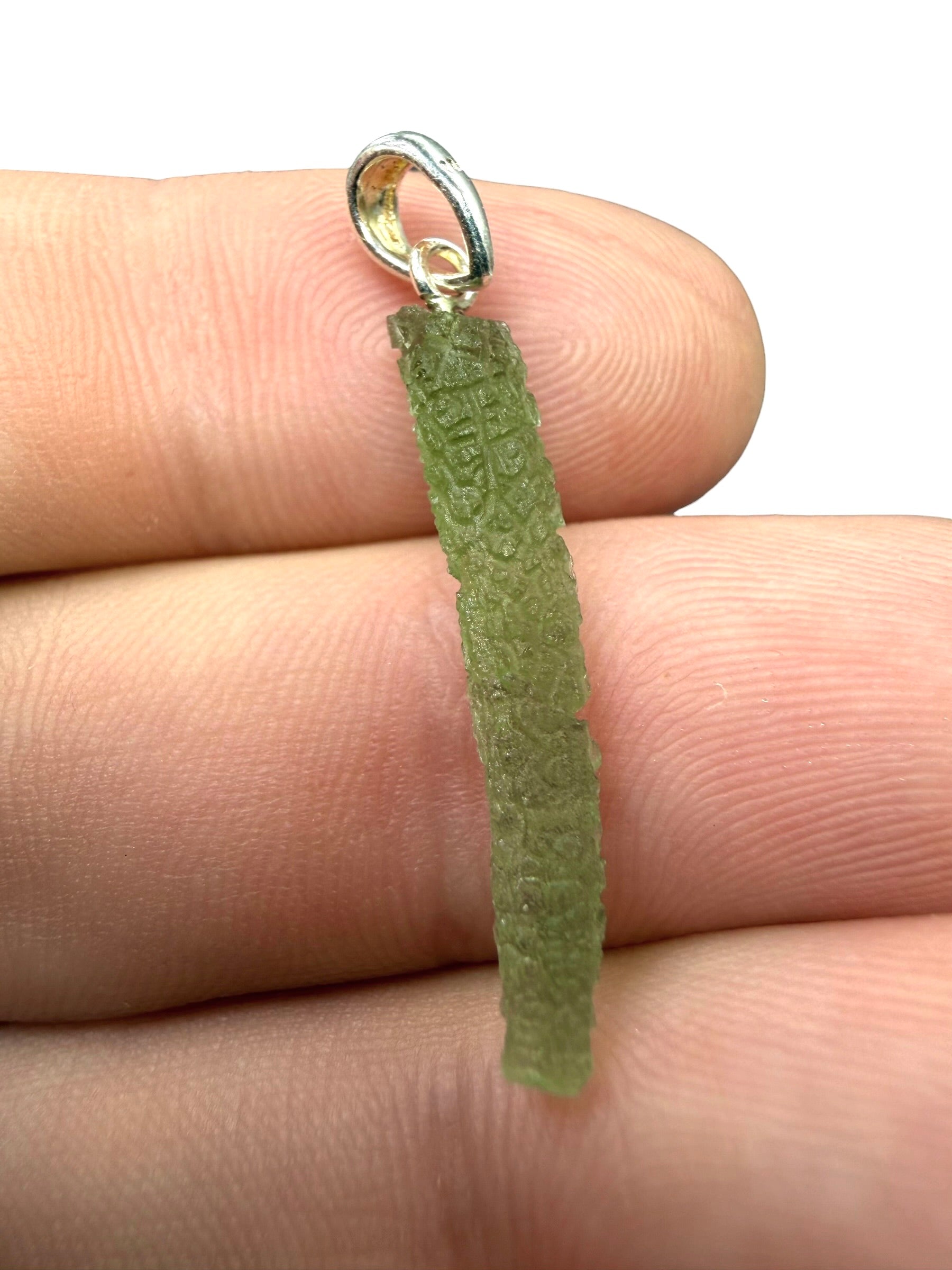 Silver moldavite pendant 0,74g - SP/V1031