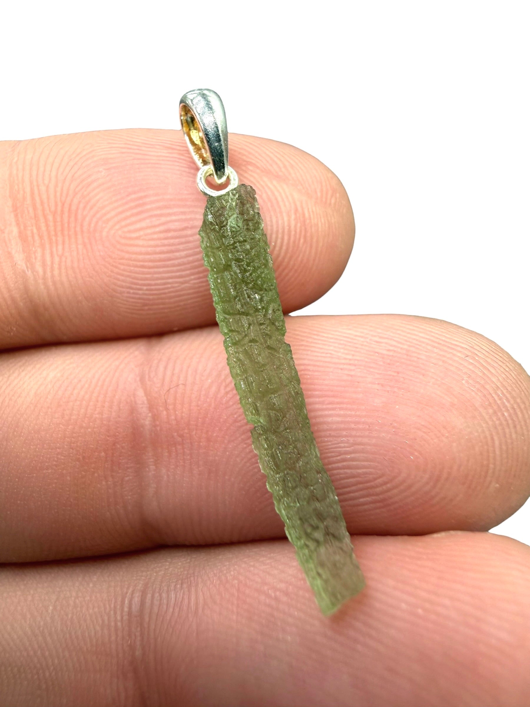 Silver moldavite pendant 0,74g