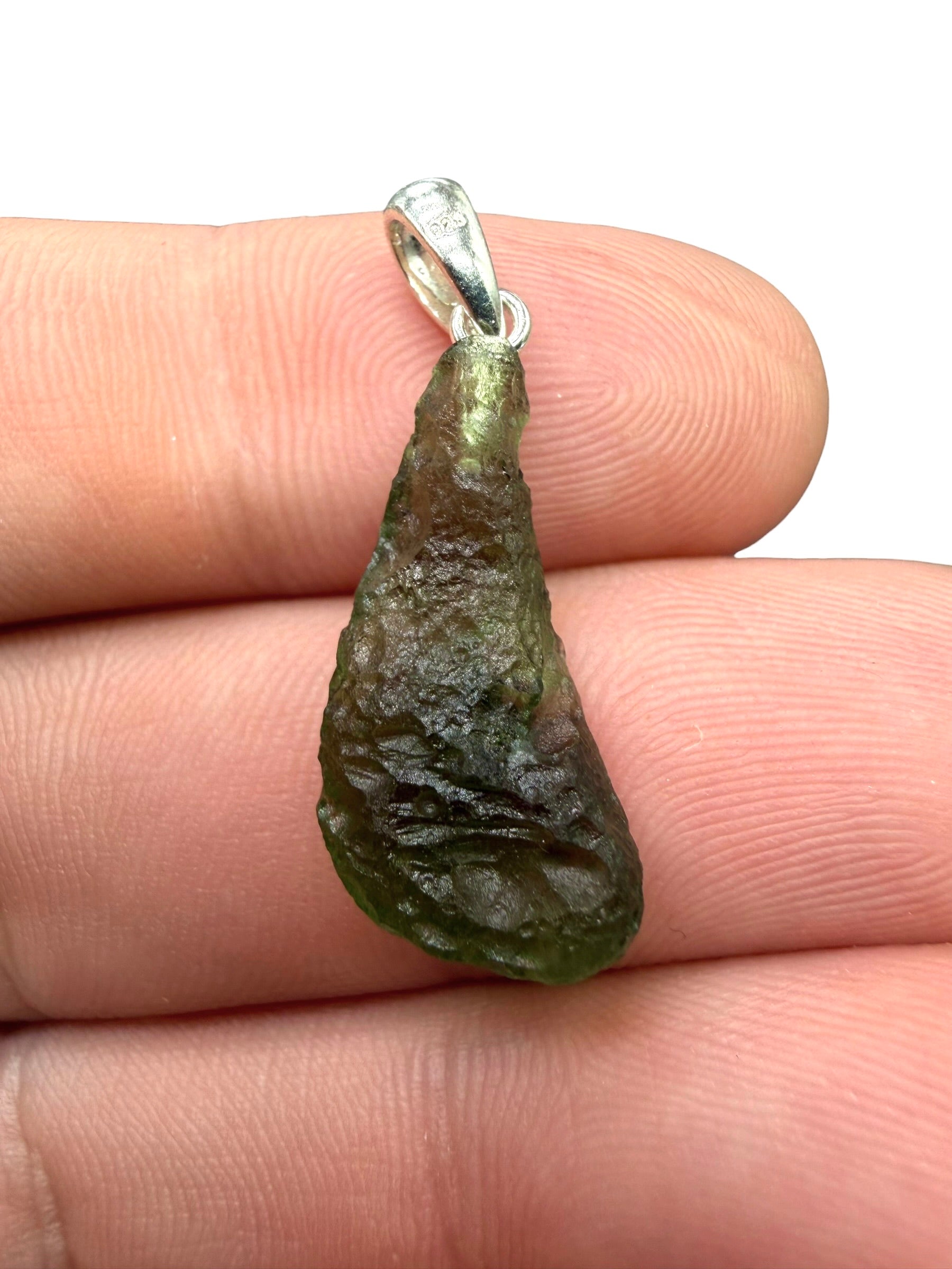 Silver moldavite pendant 1,5g