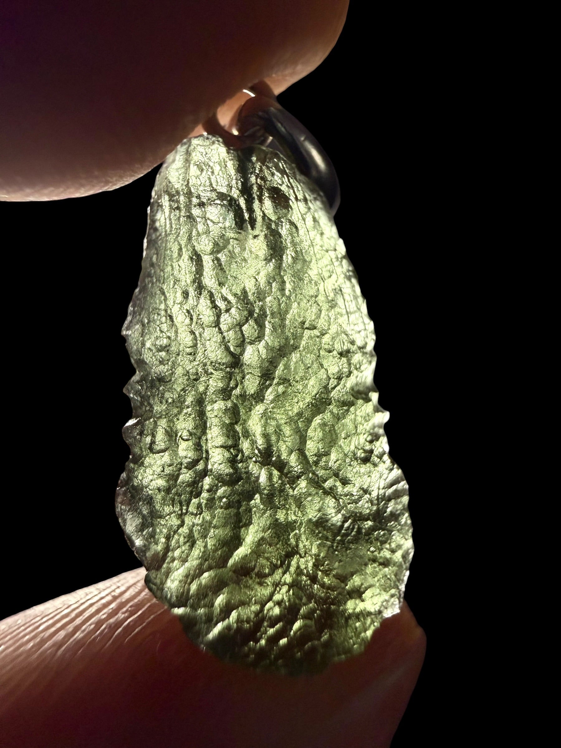 Silver moldavite pendant 1,45g - SP/V1037