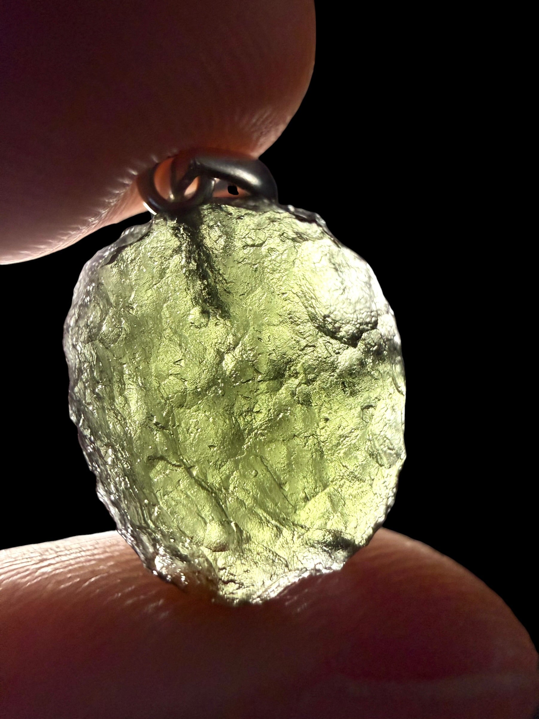 Silver moldavite pendant 1,65g - SP/V1038