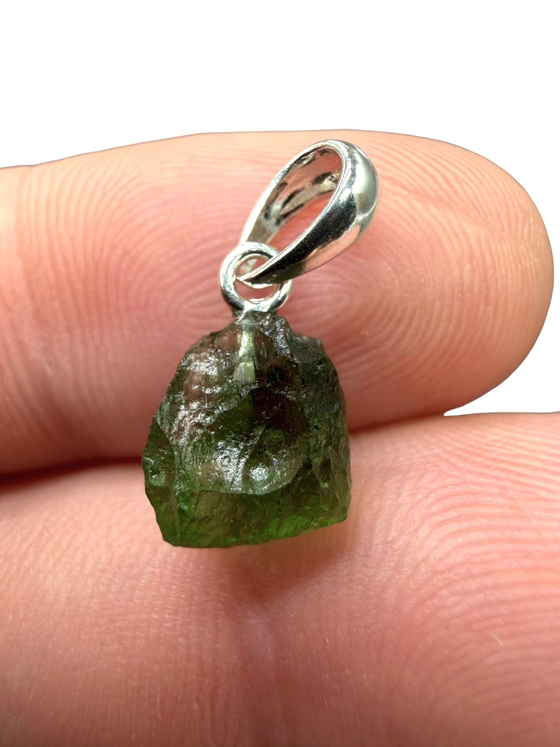 Silver moldavite pendant 0,75g - SP/V1039