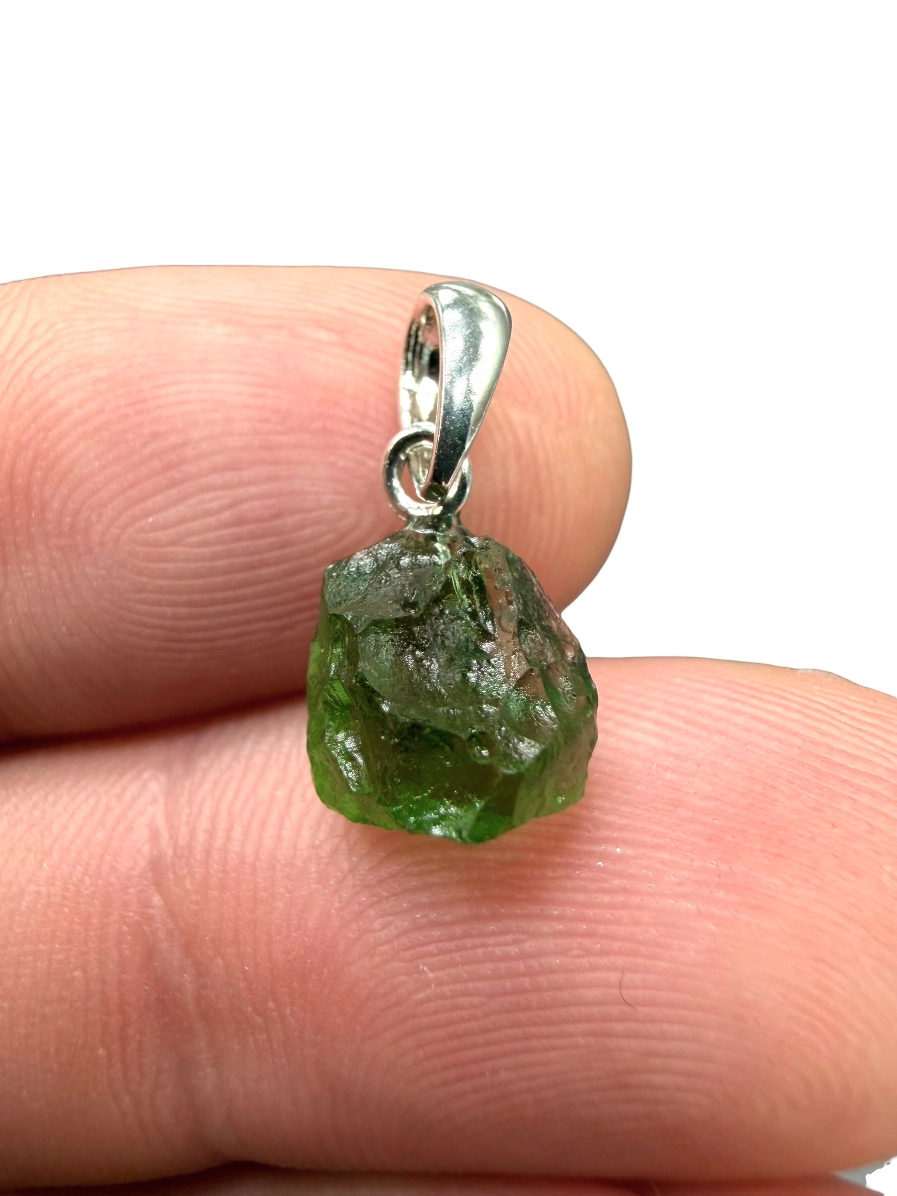 Silver moldavite pendant 0,75g
