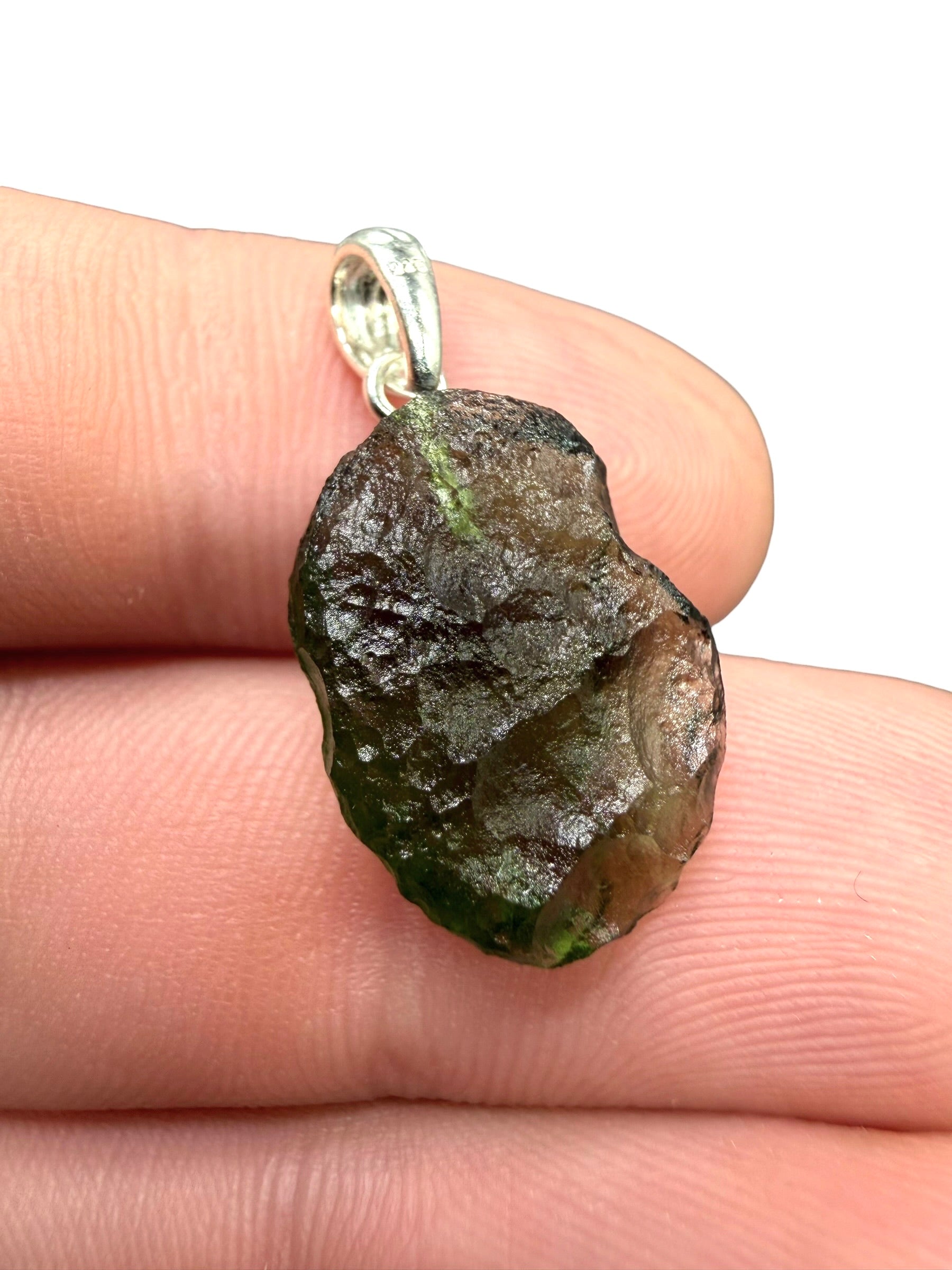 Silver moldavite pendant 1,7g - SP/V1040