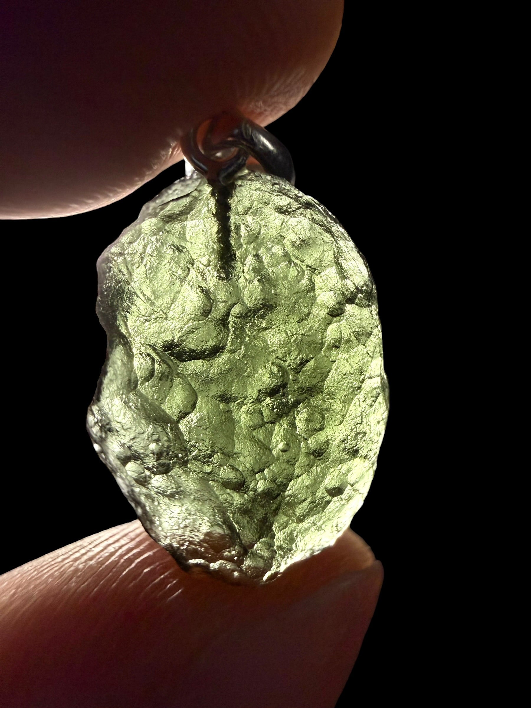 Silver moldavite pendant 1,7g - SP/V1040