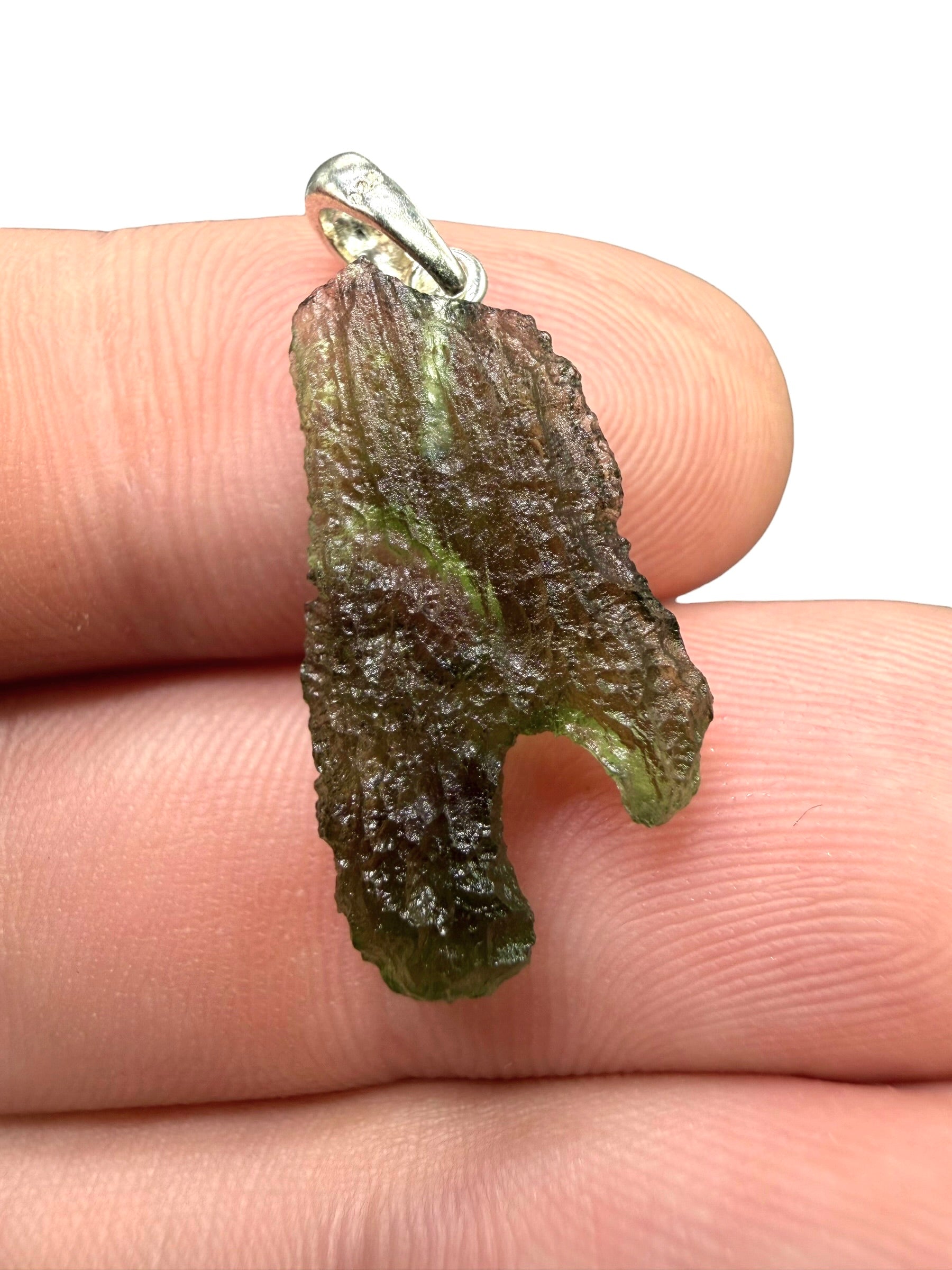 Silver moldavite pendant 1,35g - SP/V1041