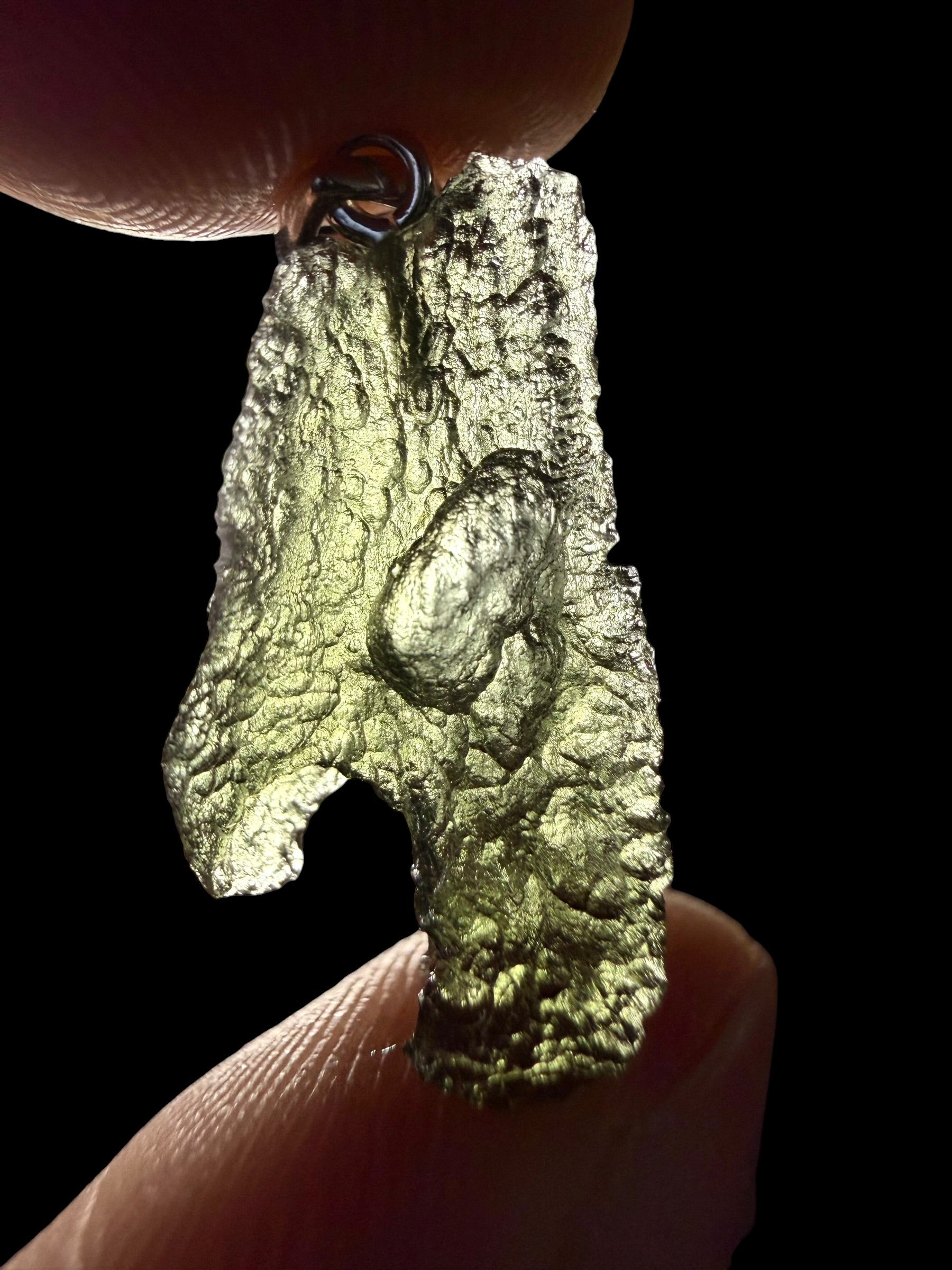 Silver moldavite pendant 1,35g - SP/V1041