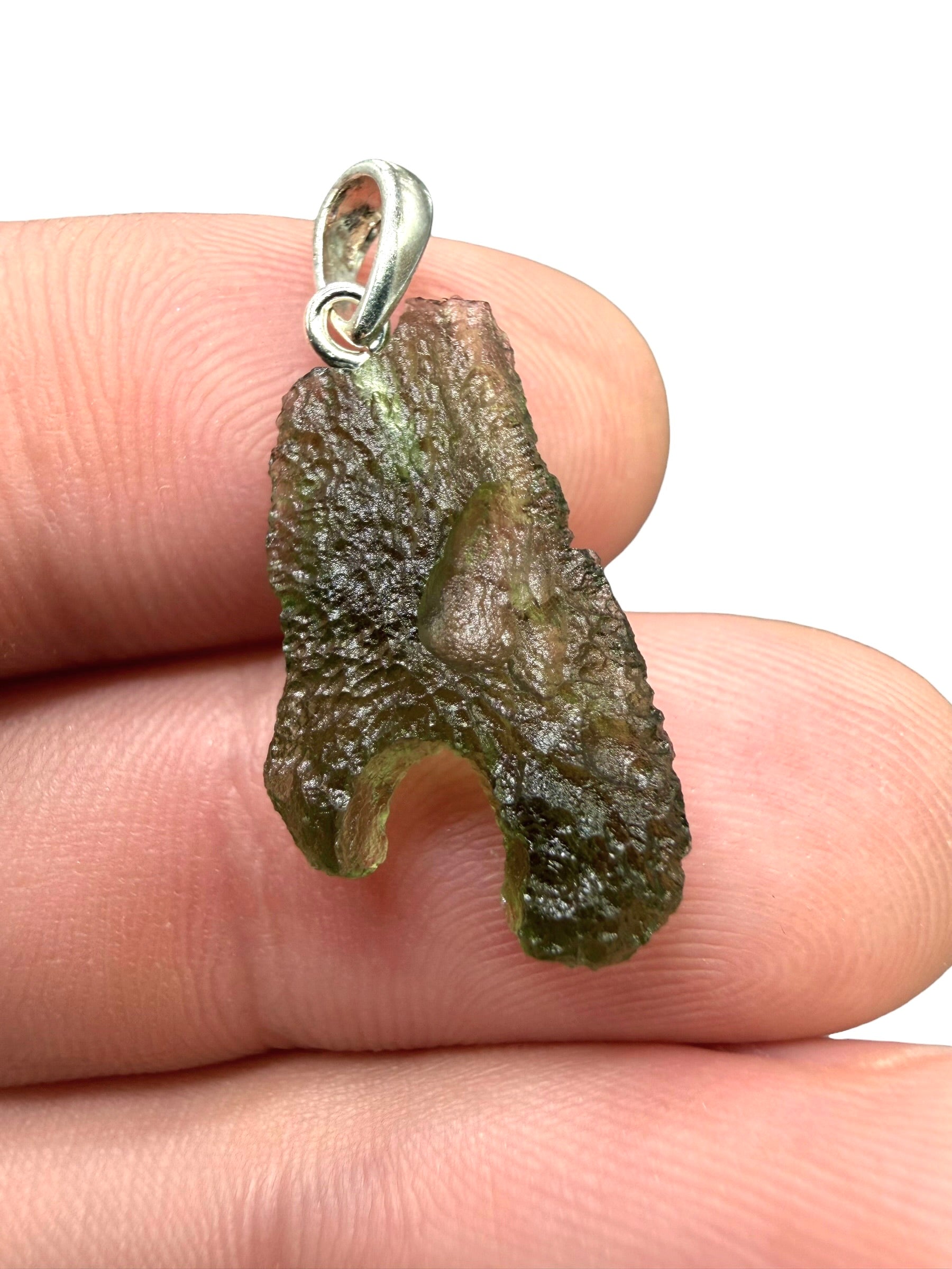 Silver moldavite pendant 1,35g