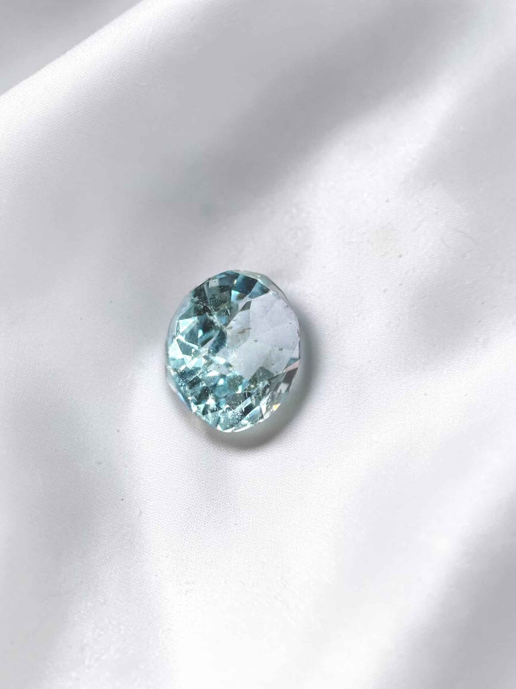Acquamarina sfaccettata proveniente dall'India, 1,55 ct - BAK11