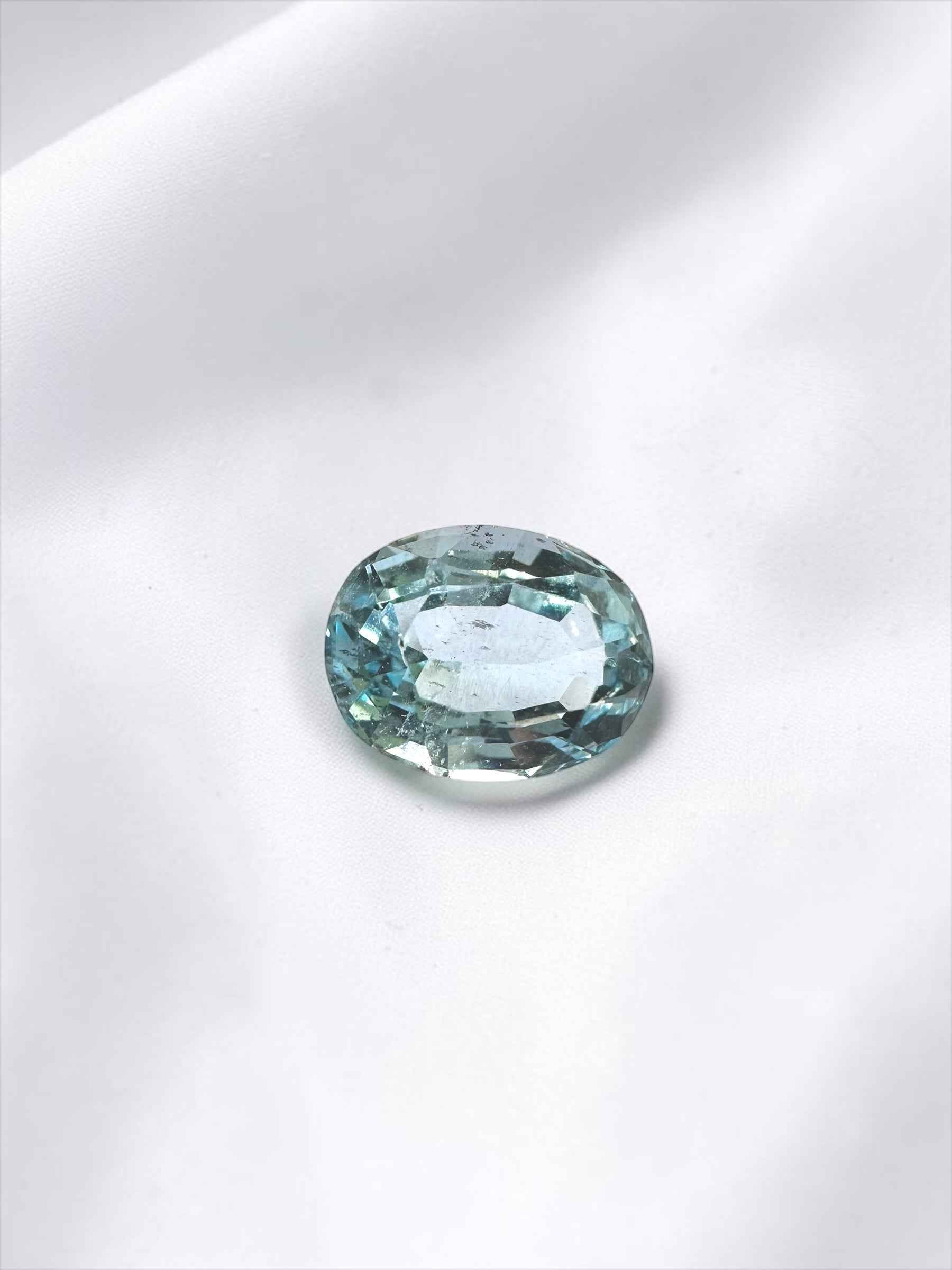 Acquamarina sfaccettata proveniente dall'India, 1,55 ct - BAK11