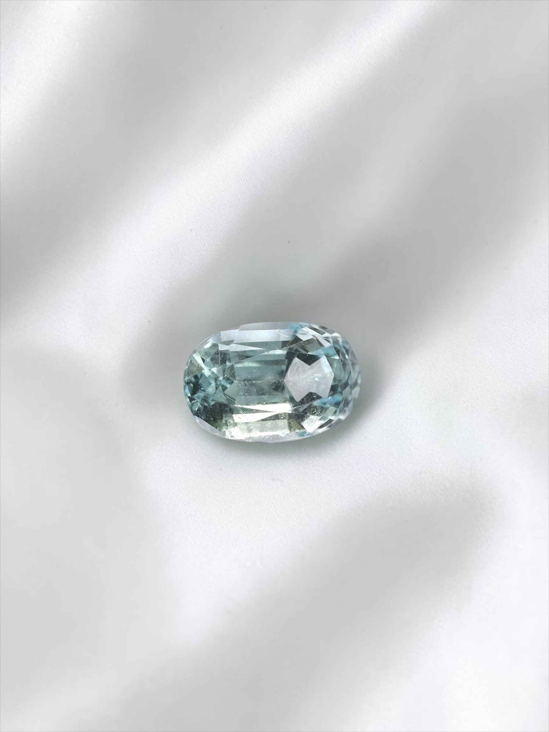 Acquamarina sfaccettata proveniente dall'India, 0,65 ct - BAK13