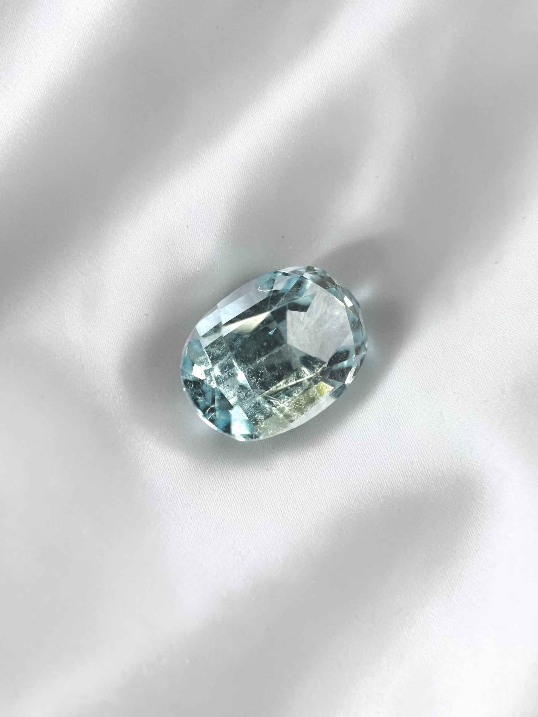 Acquamarina sfaccettata proveniente dall'India, 0,65 ct - BAK13